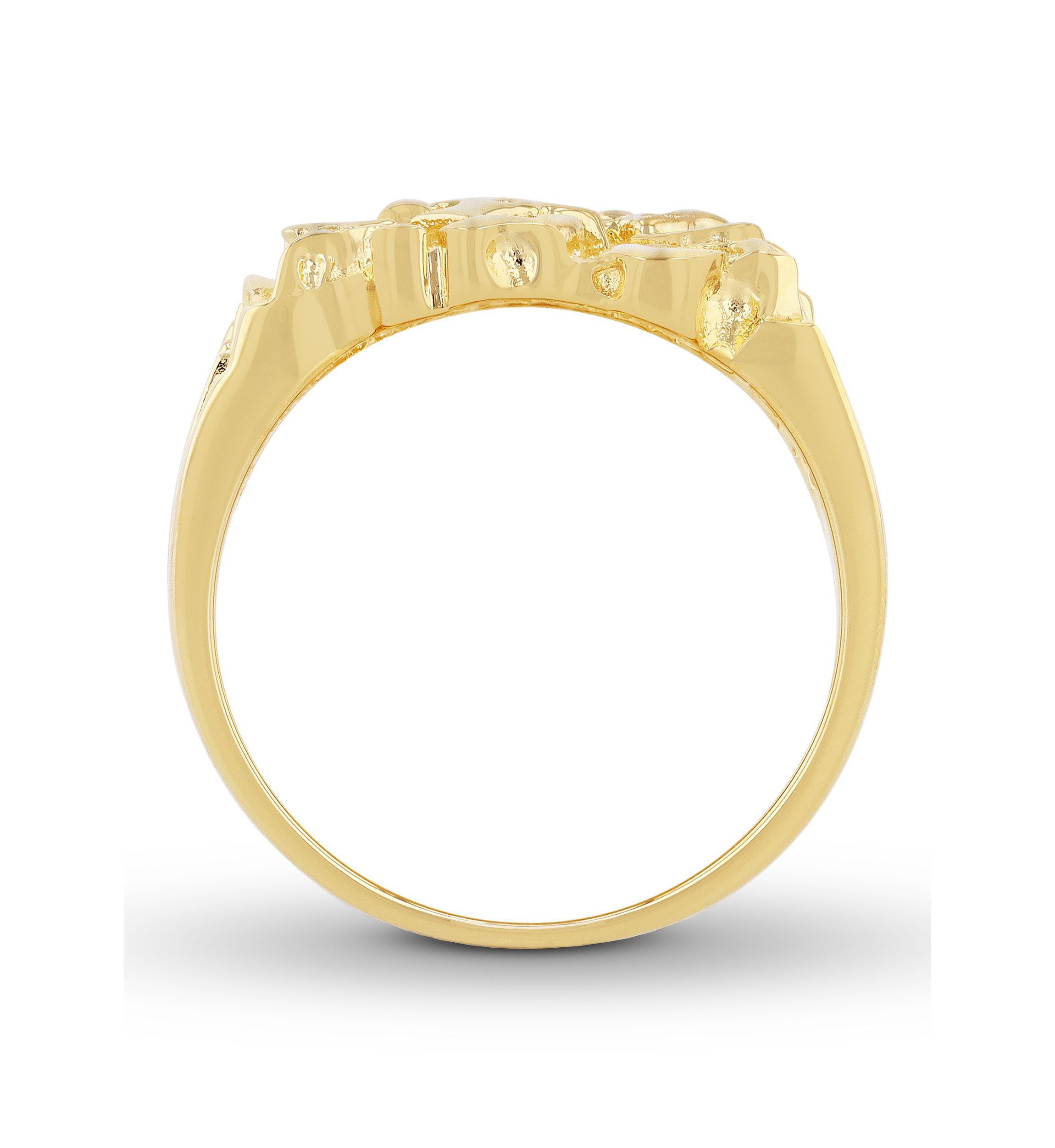 Gold Nugget Ring in Gold Plated .925 Sterling Silver