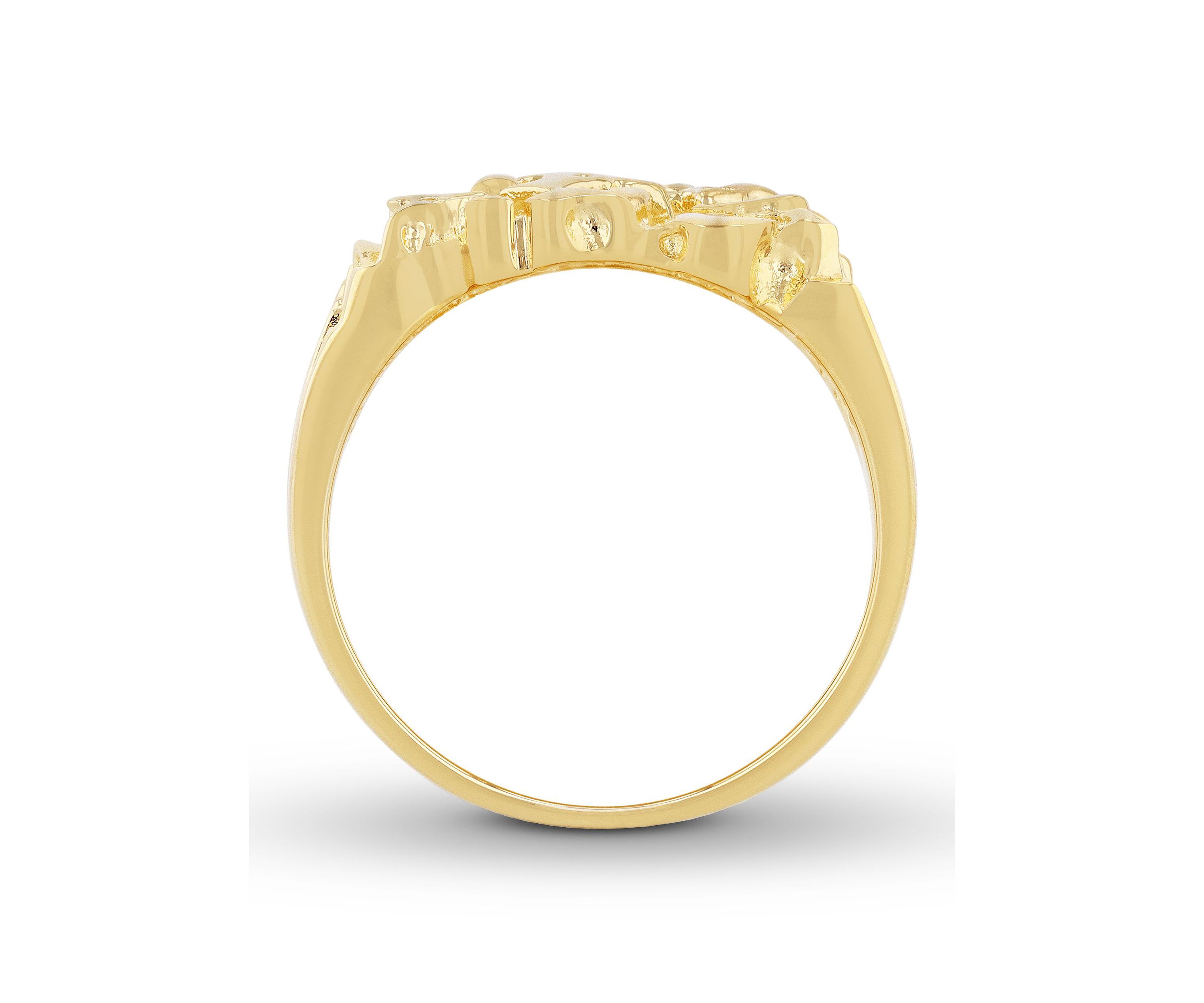 Gold Nugget Ring in Gold Plated .925 Sterling Silver