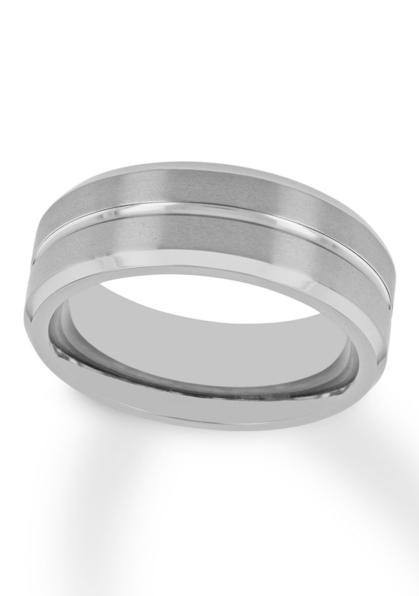 Grooved 8mm Brand in Titanium