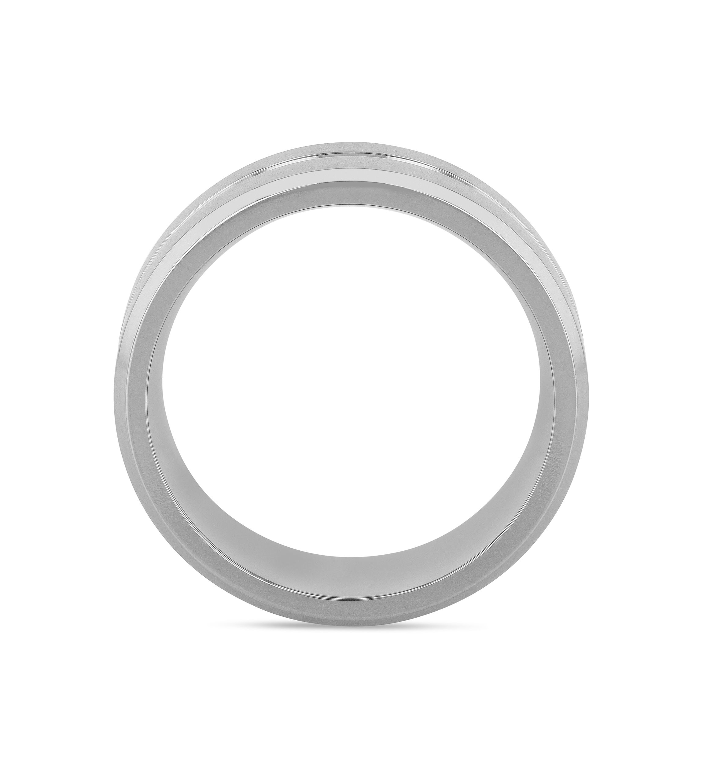 Grooved 8mm Brand in Titanium