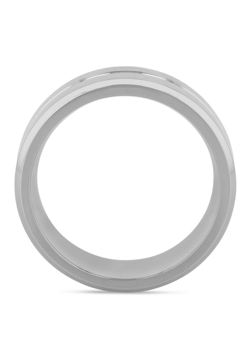 Grooved 8mm Brand in Titanium