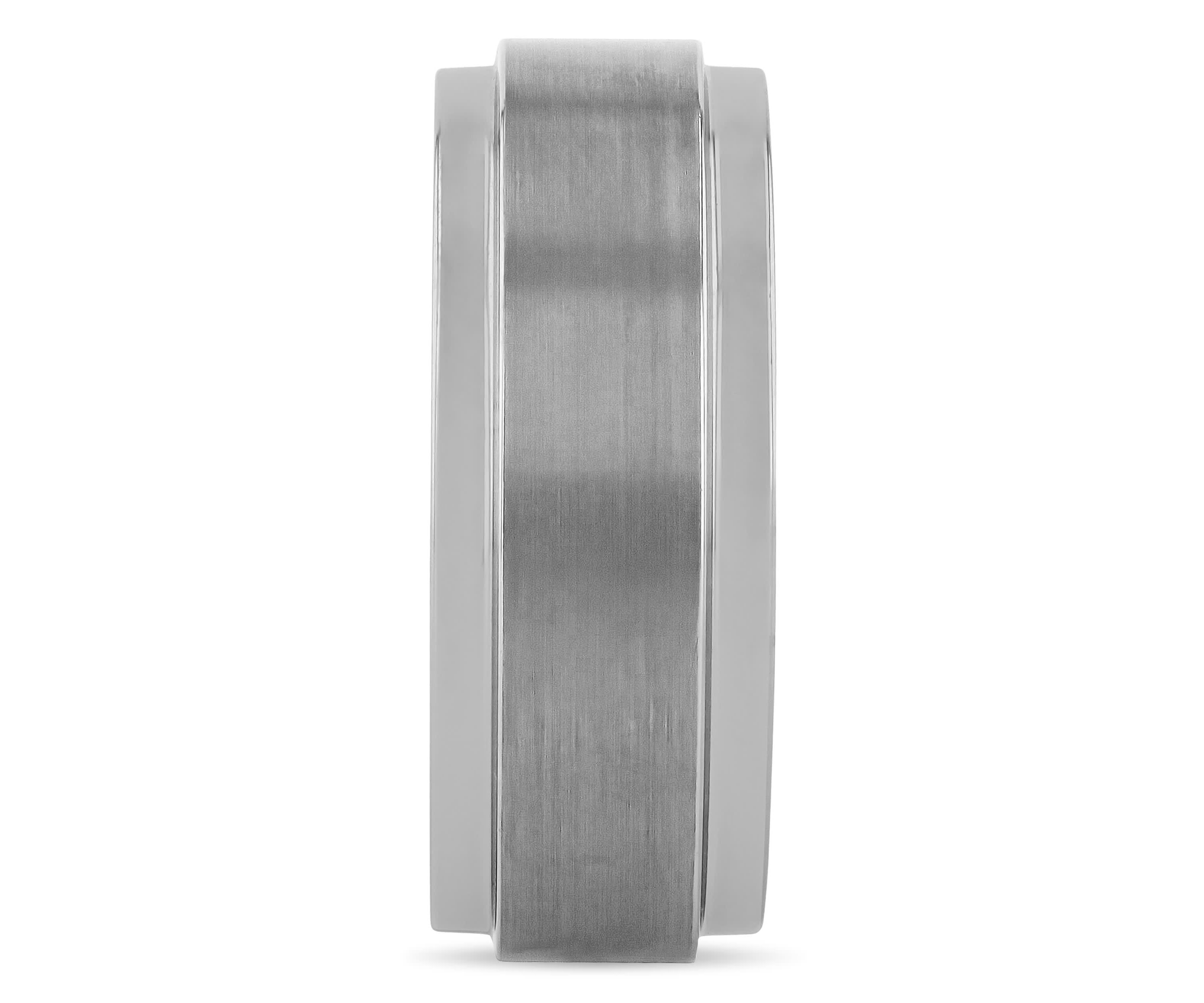 Step Edge 8mm Band in Tungsten