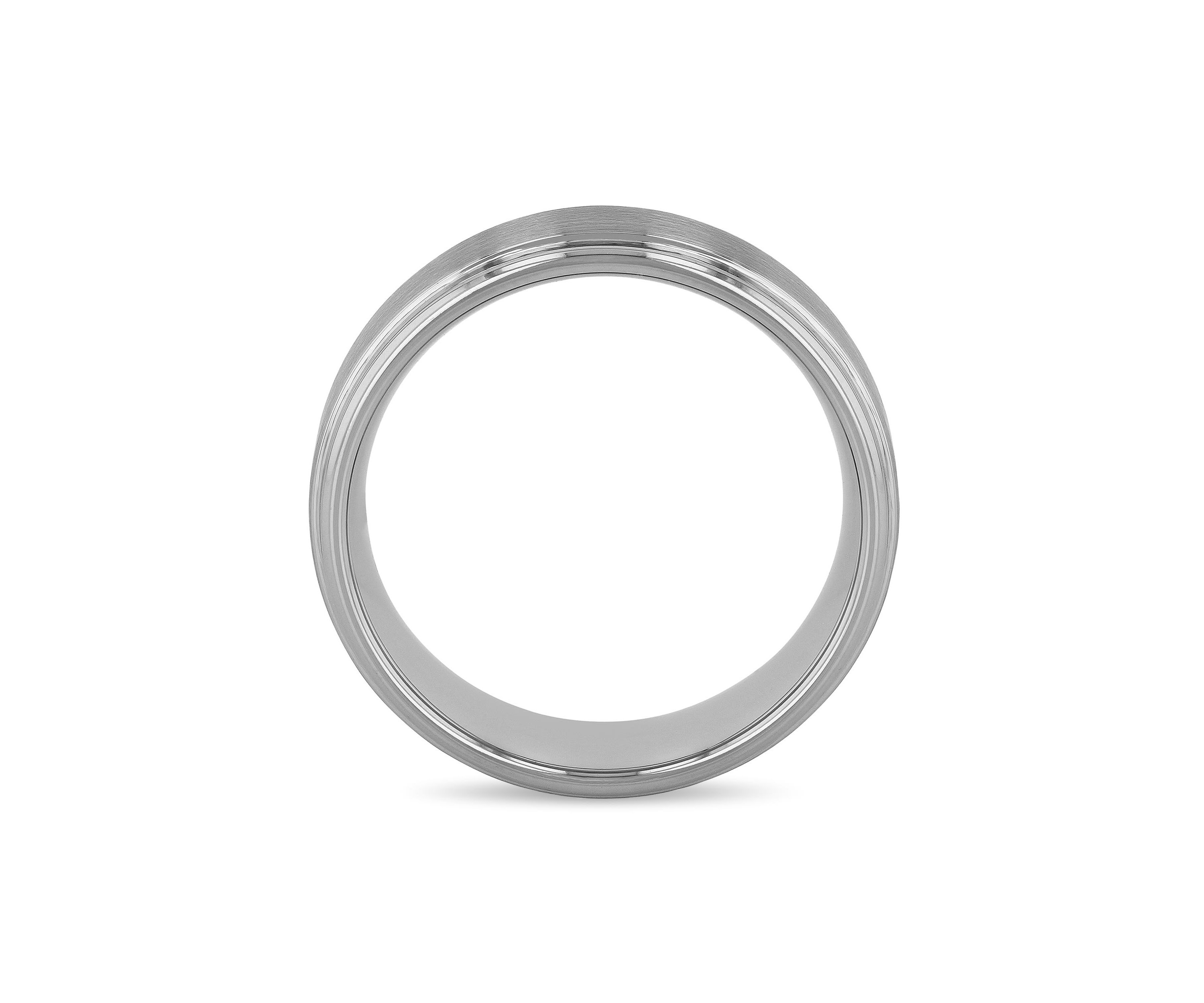 Step Edge 8mm Band in Tungsten