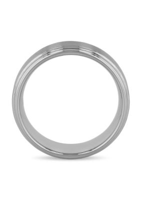 Step Edge 8mm Band in Tungsten