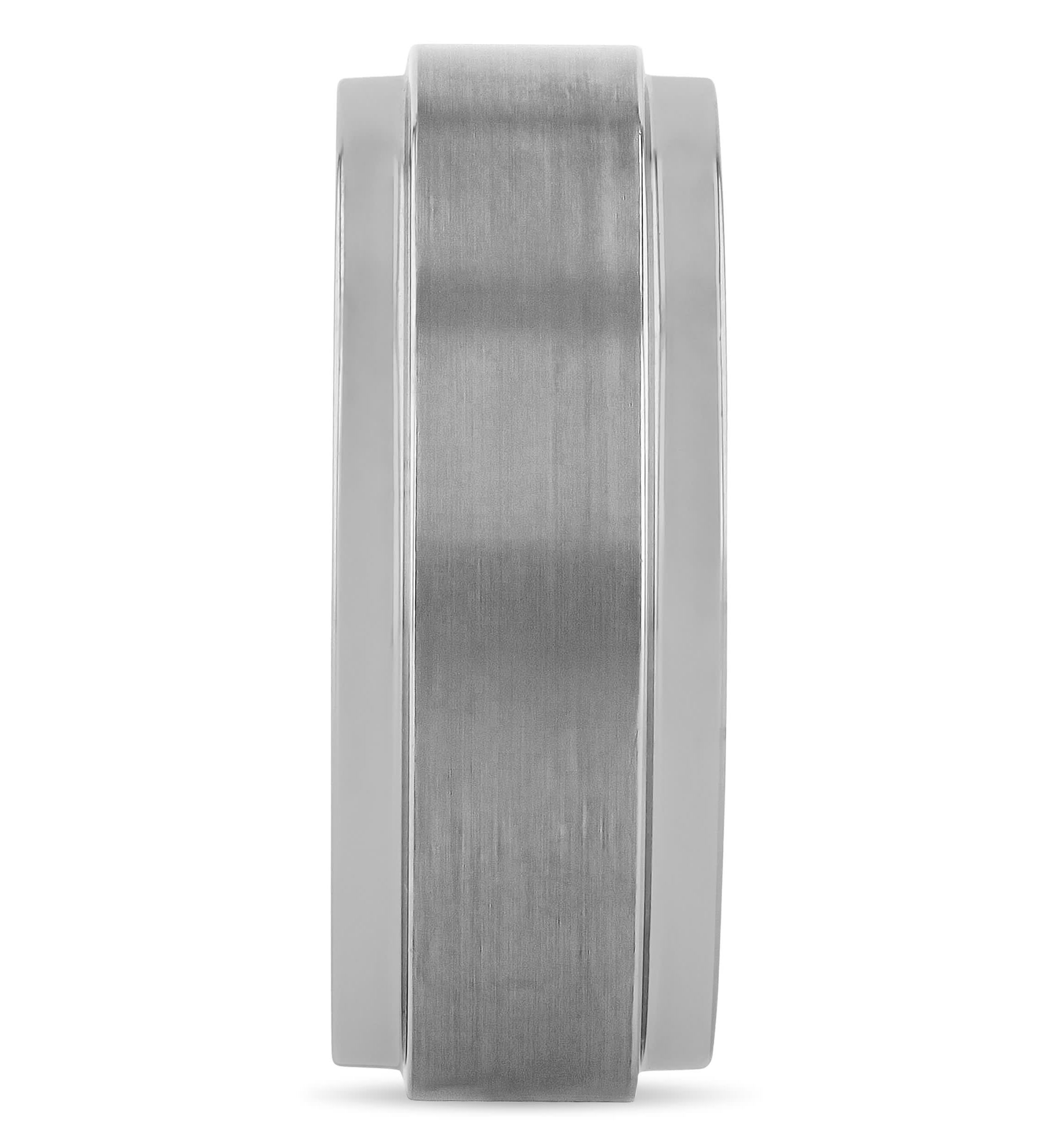 Step Edge 8mm Band in Tungsten