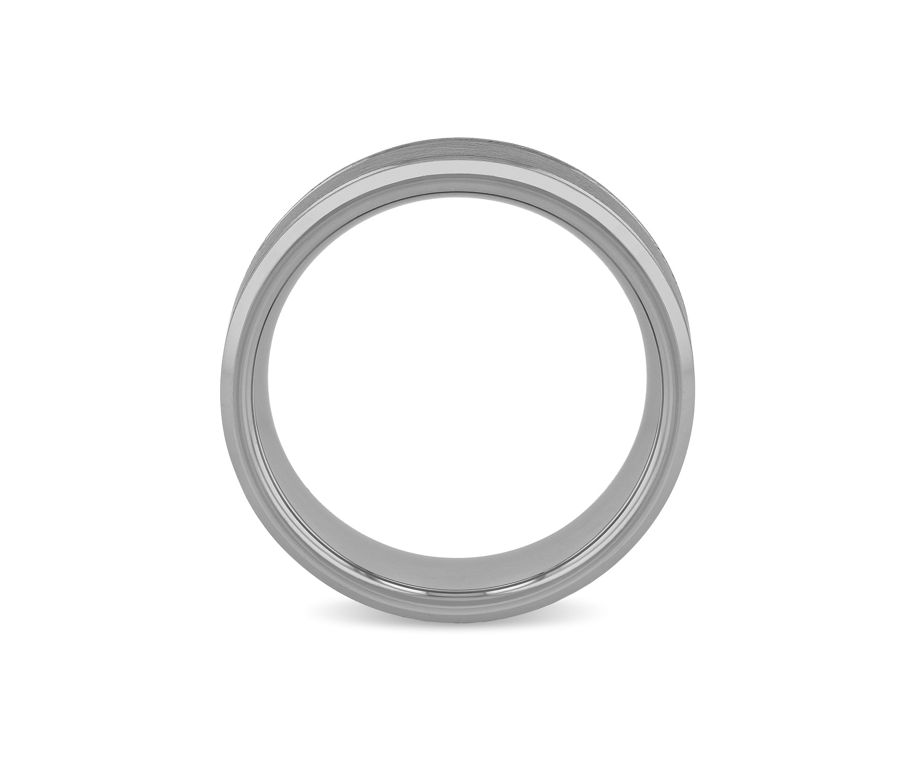 Grooved 8mm Band in Tungsten