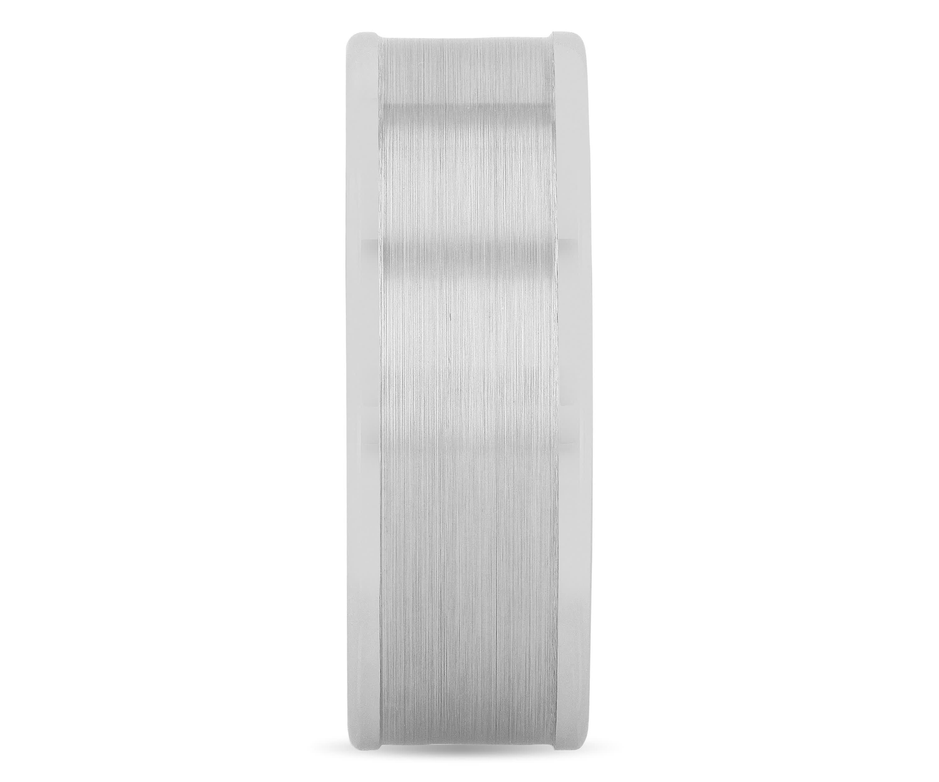 Brushed Center 8mm band in Tungsten