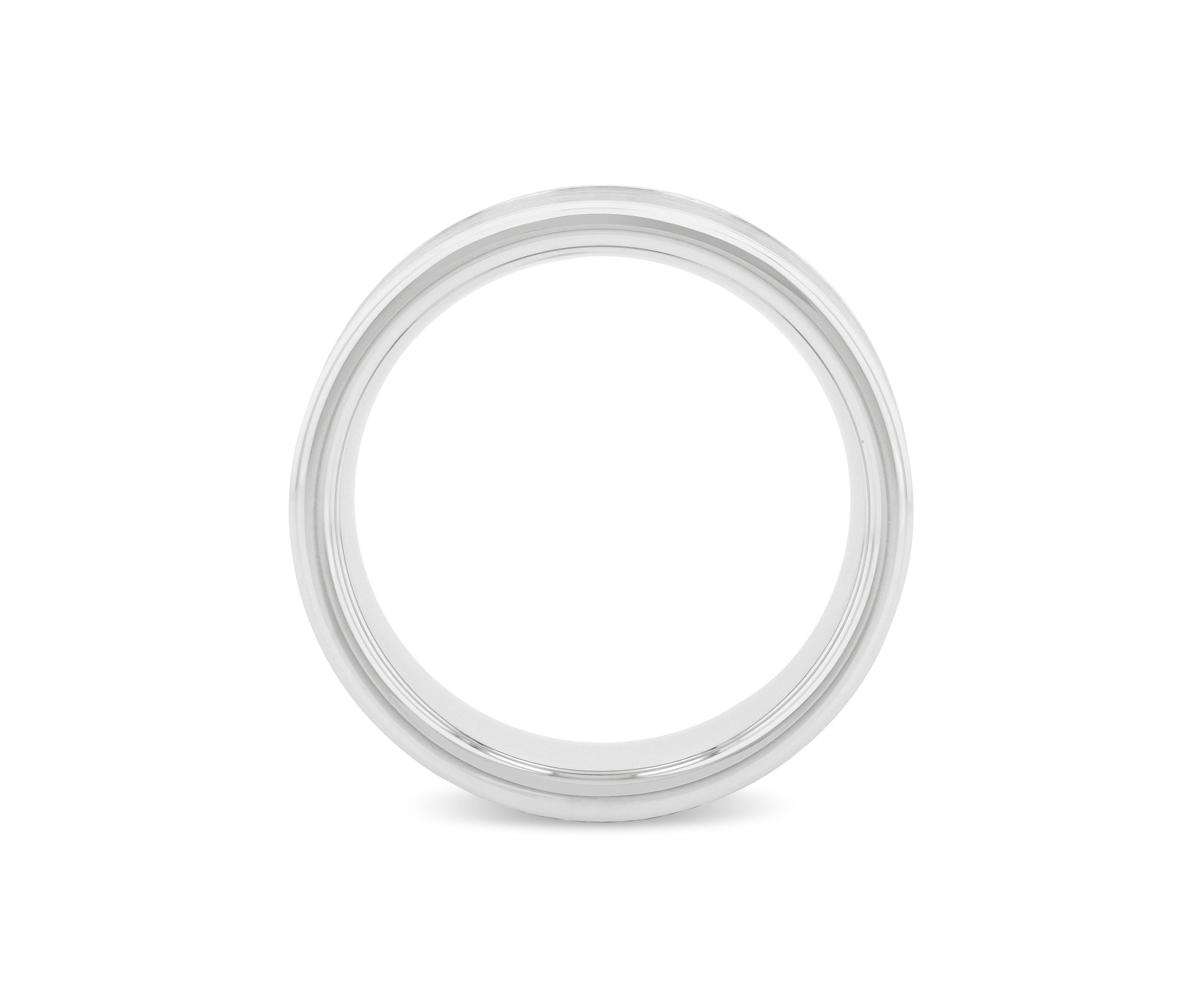Brushed Center 8mm band in Tungsten