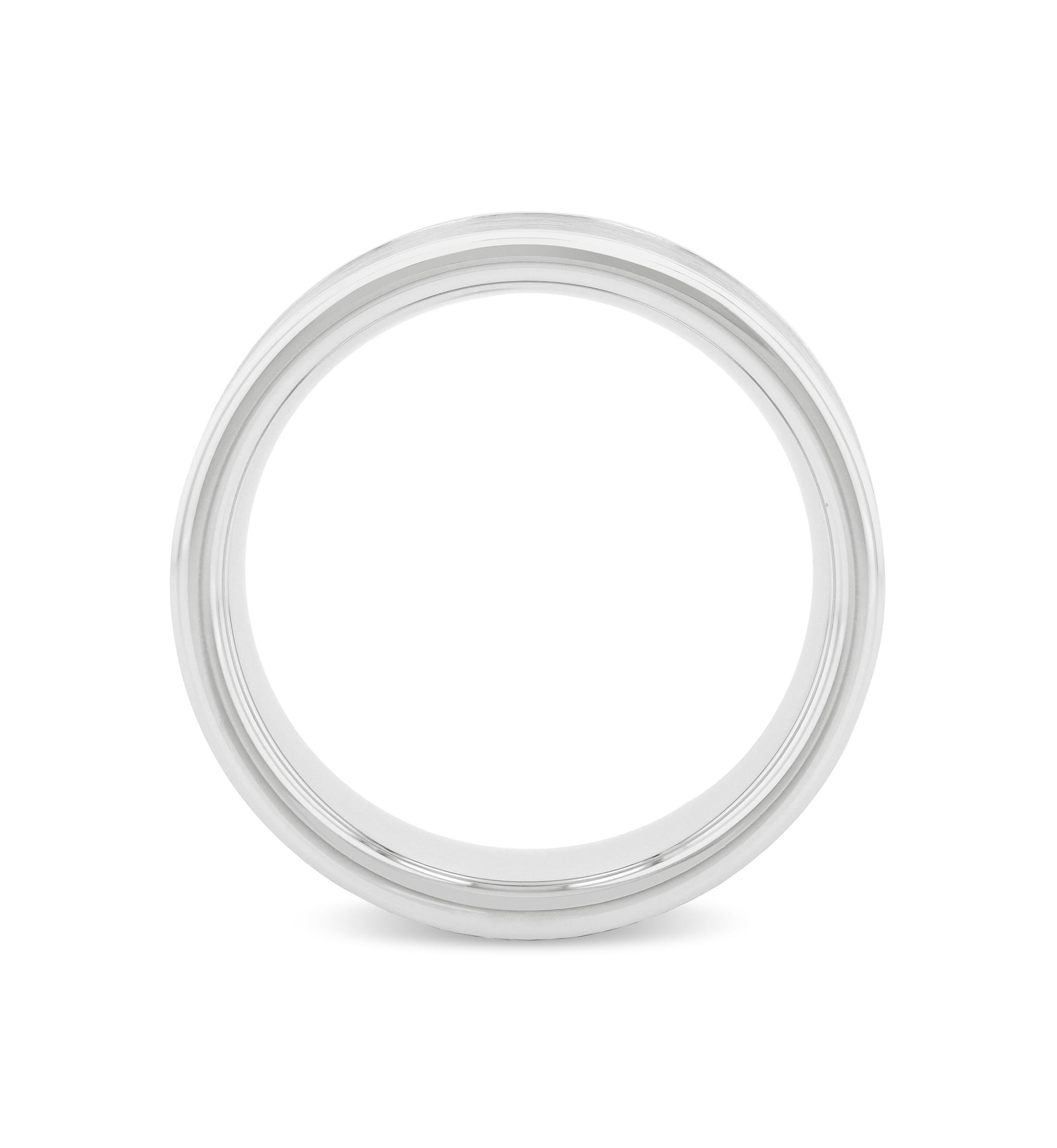 Brushed Center 8mm band in Tungsten