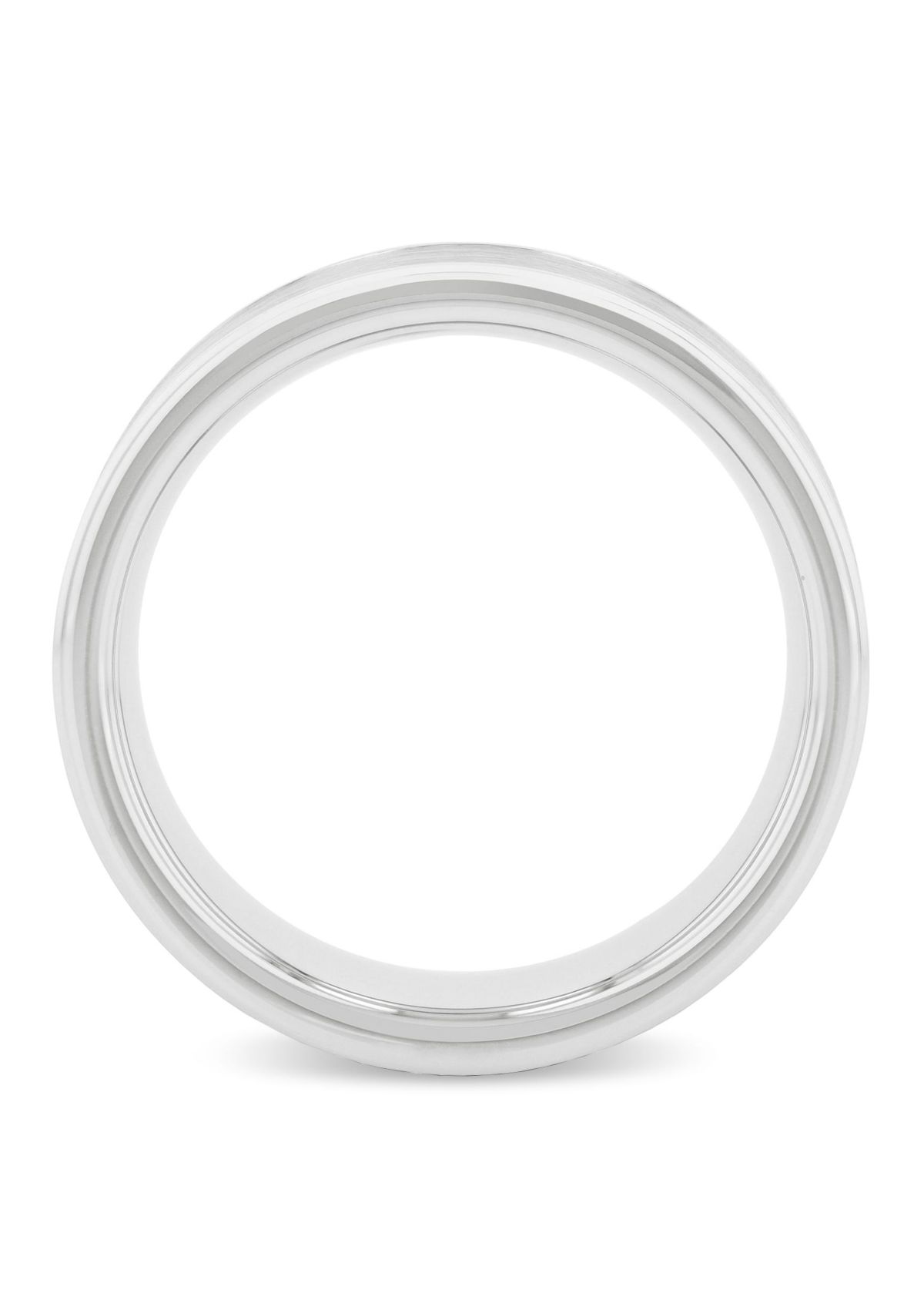 Brushed Center 8mm band in Tungsten