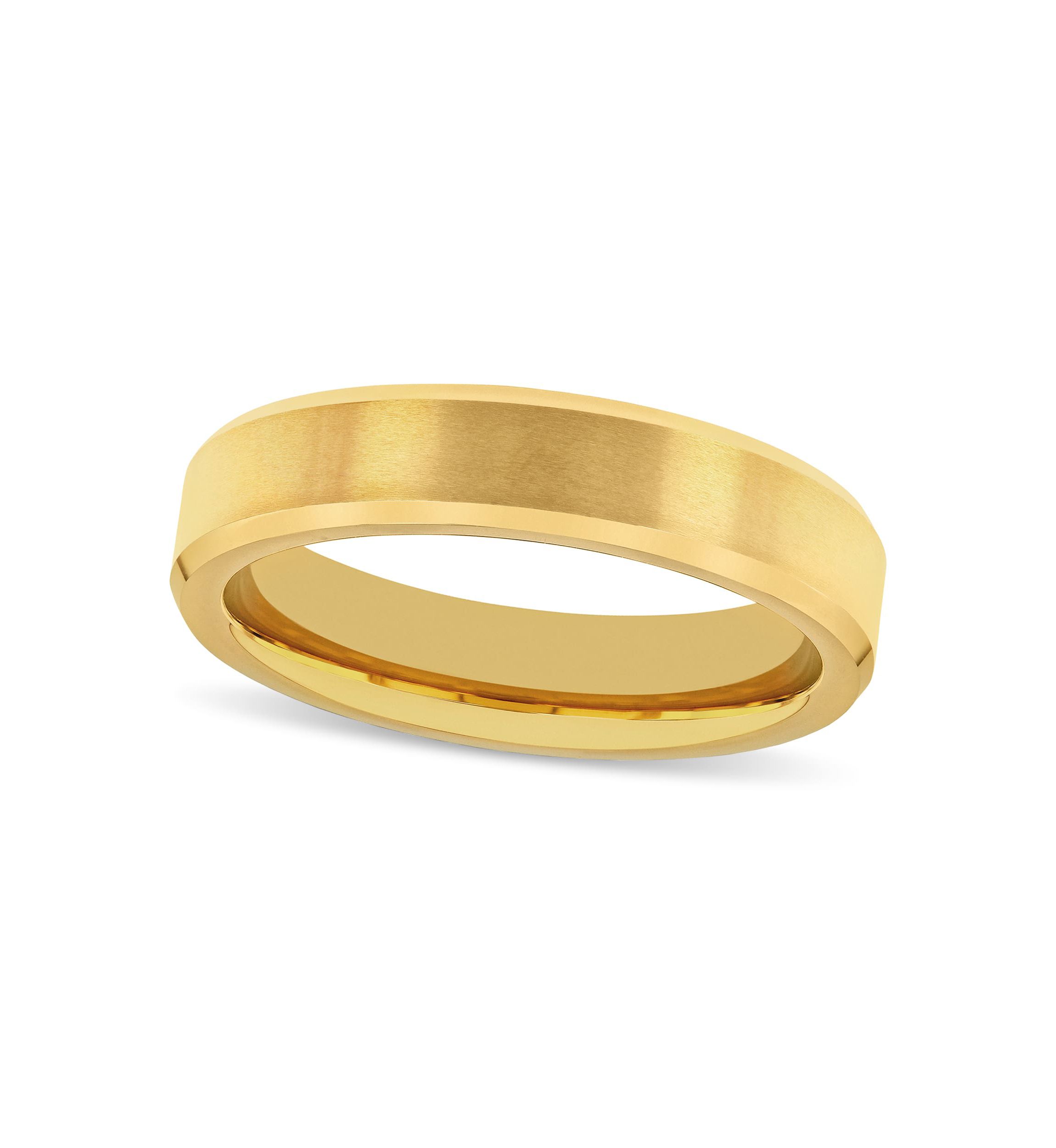 Beveled 5mm Band in Yellow Tungsten