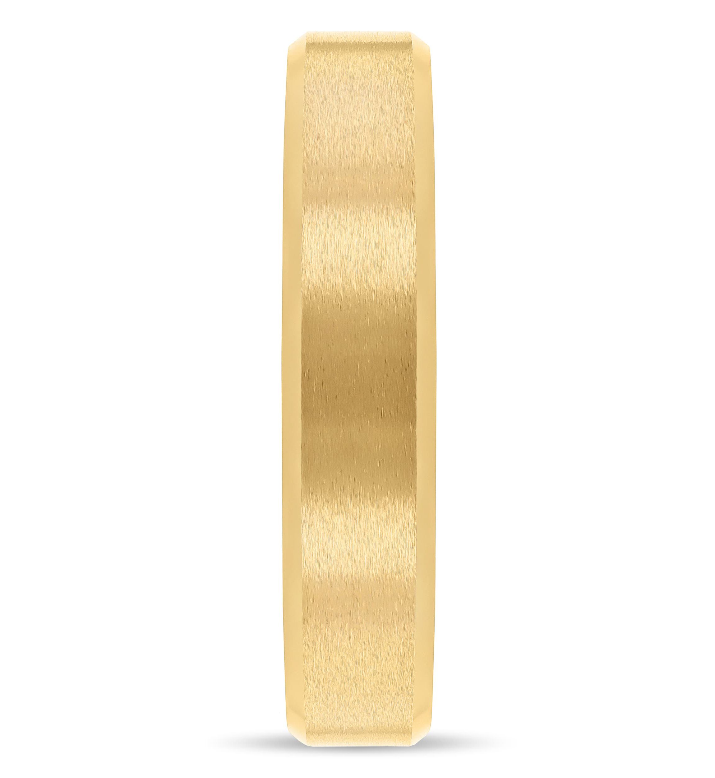 Beveled 5mm Band in Yellow Tungsten