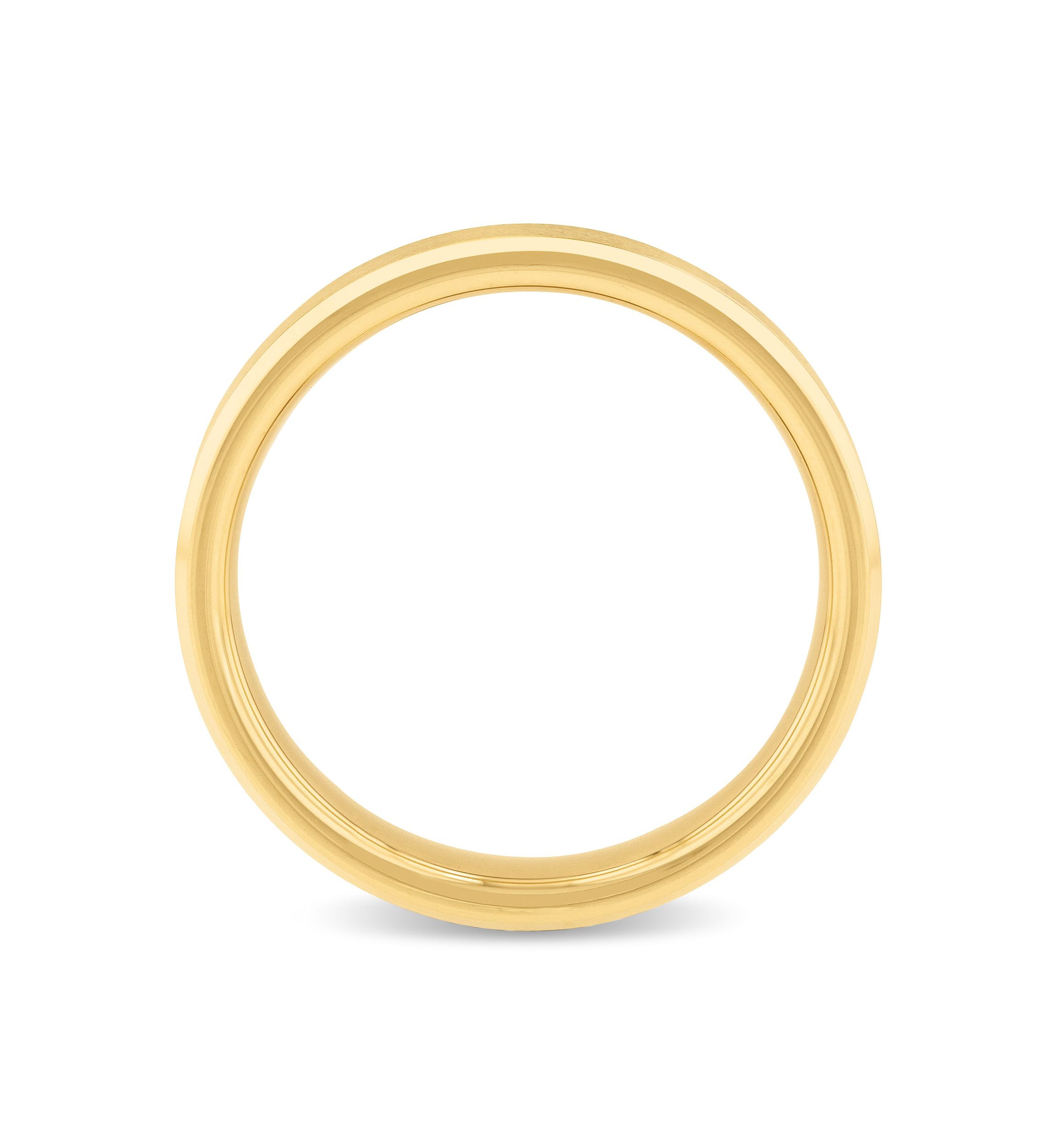 Beveled 5mm Band in Yellow Tungsten