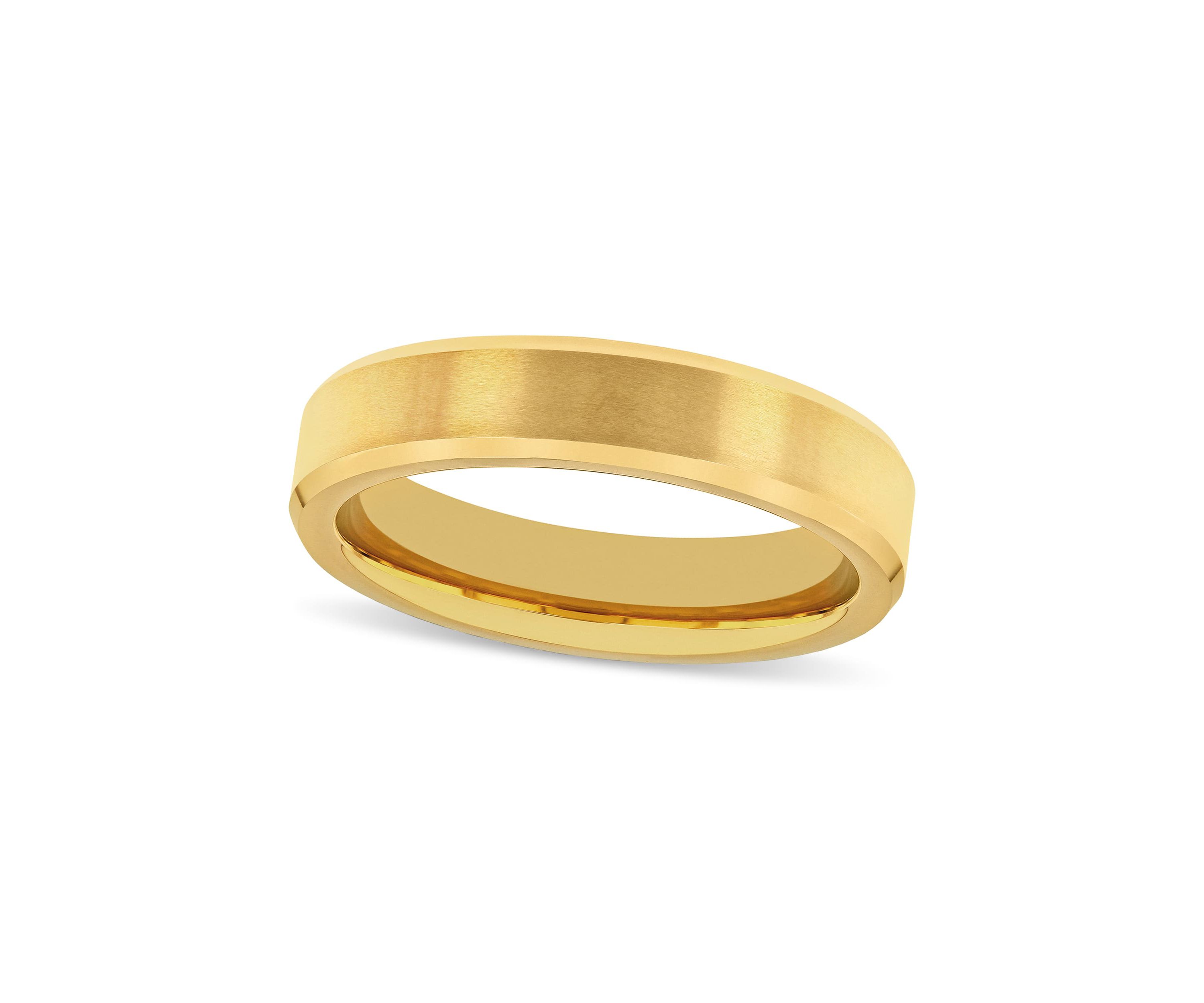 Beveled 5mm Band in Yellow Tungsten