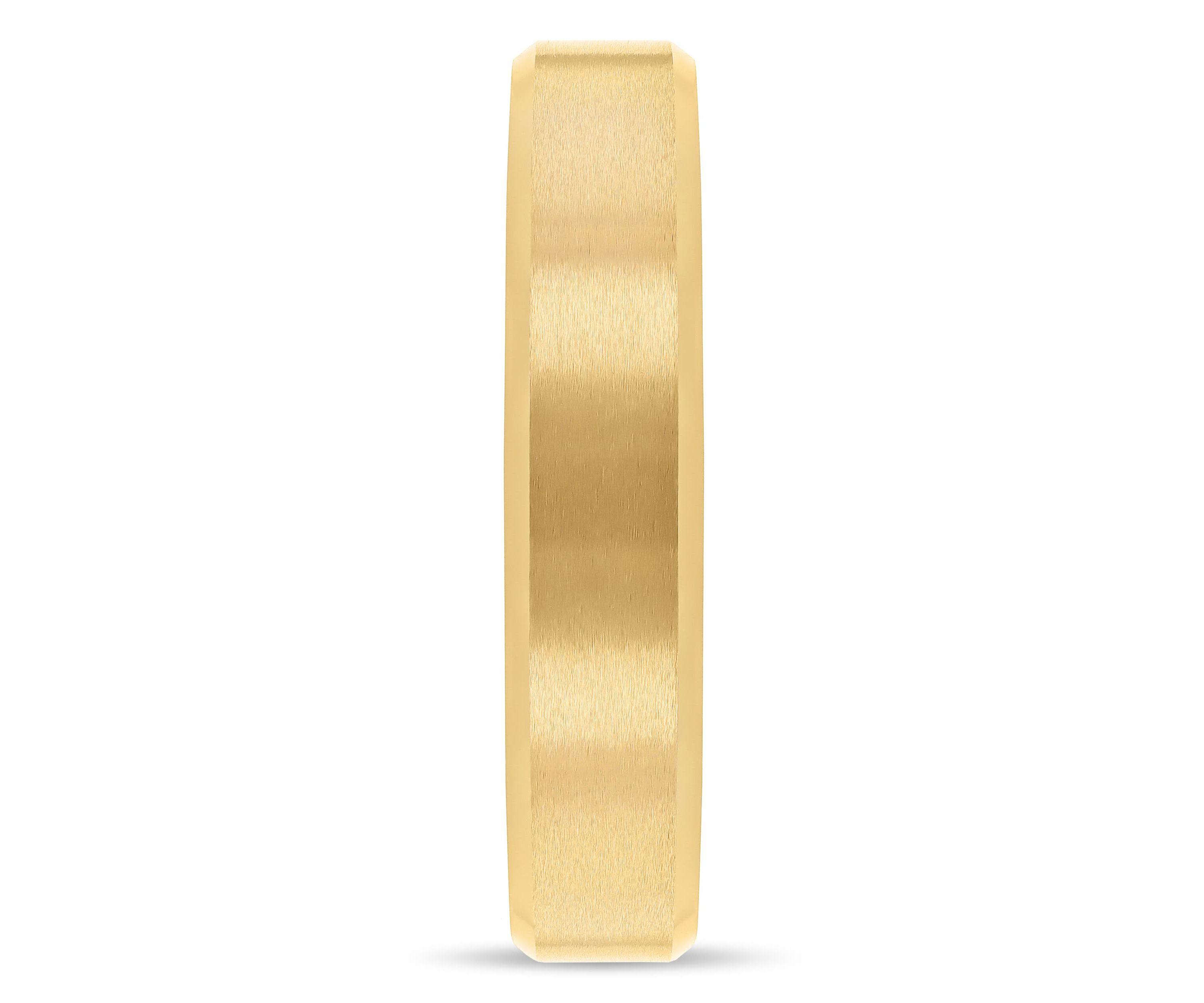Beveled 5mm Band in Yellow Tungsten
