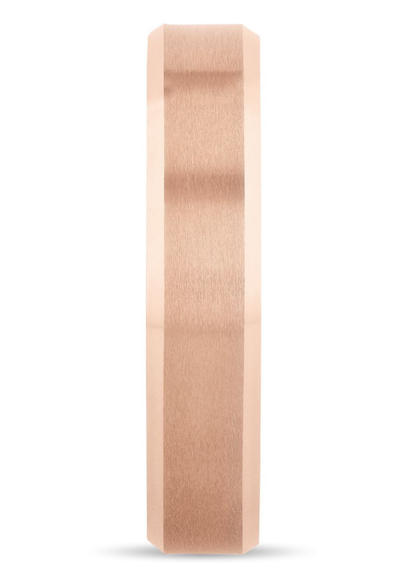 Beveled 5mm band in Rose Tungsten