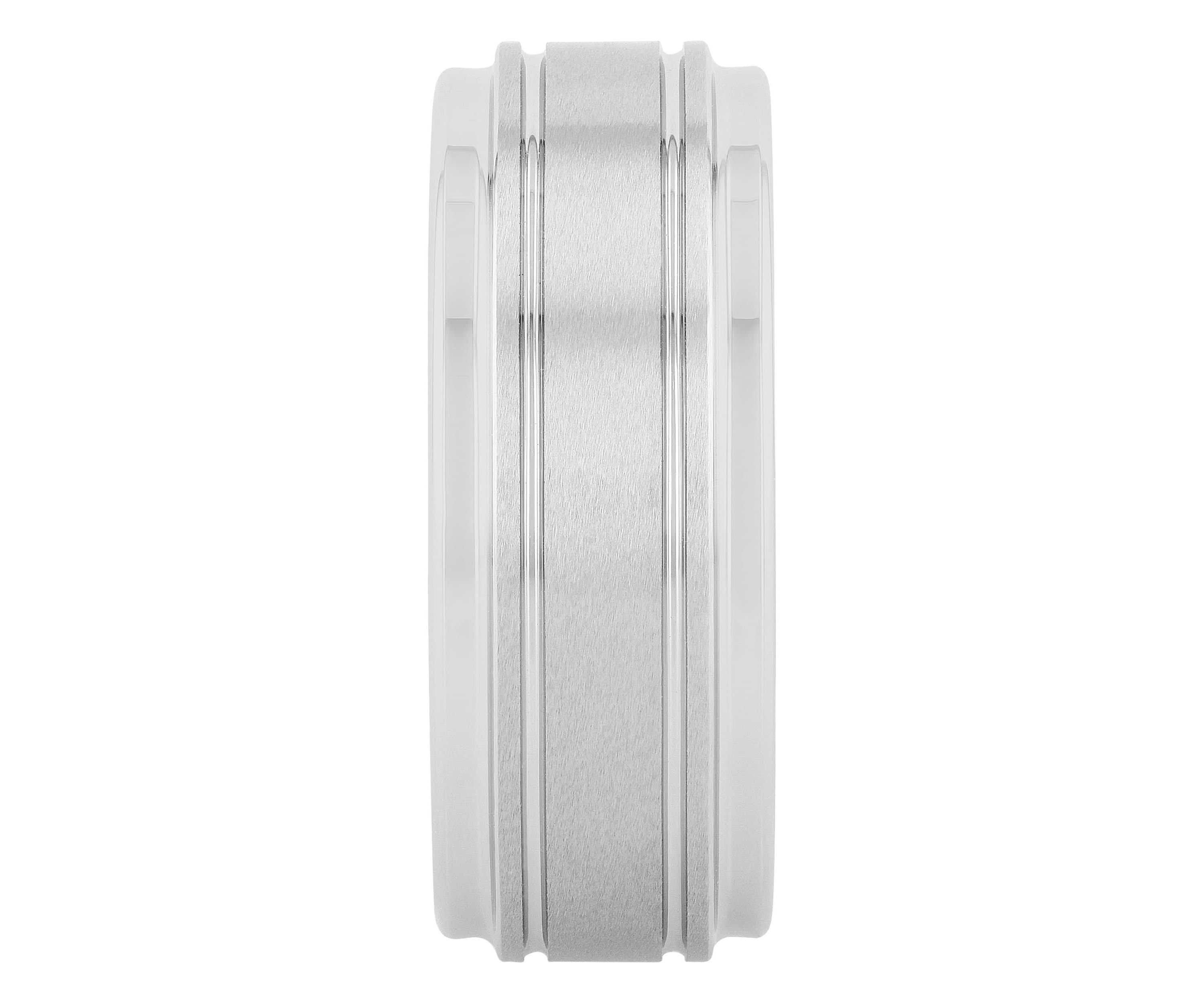 Grooved 9mm Band in Tungsten
