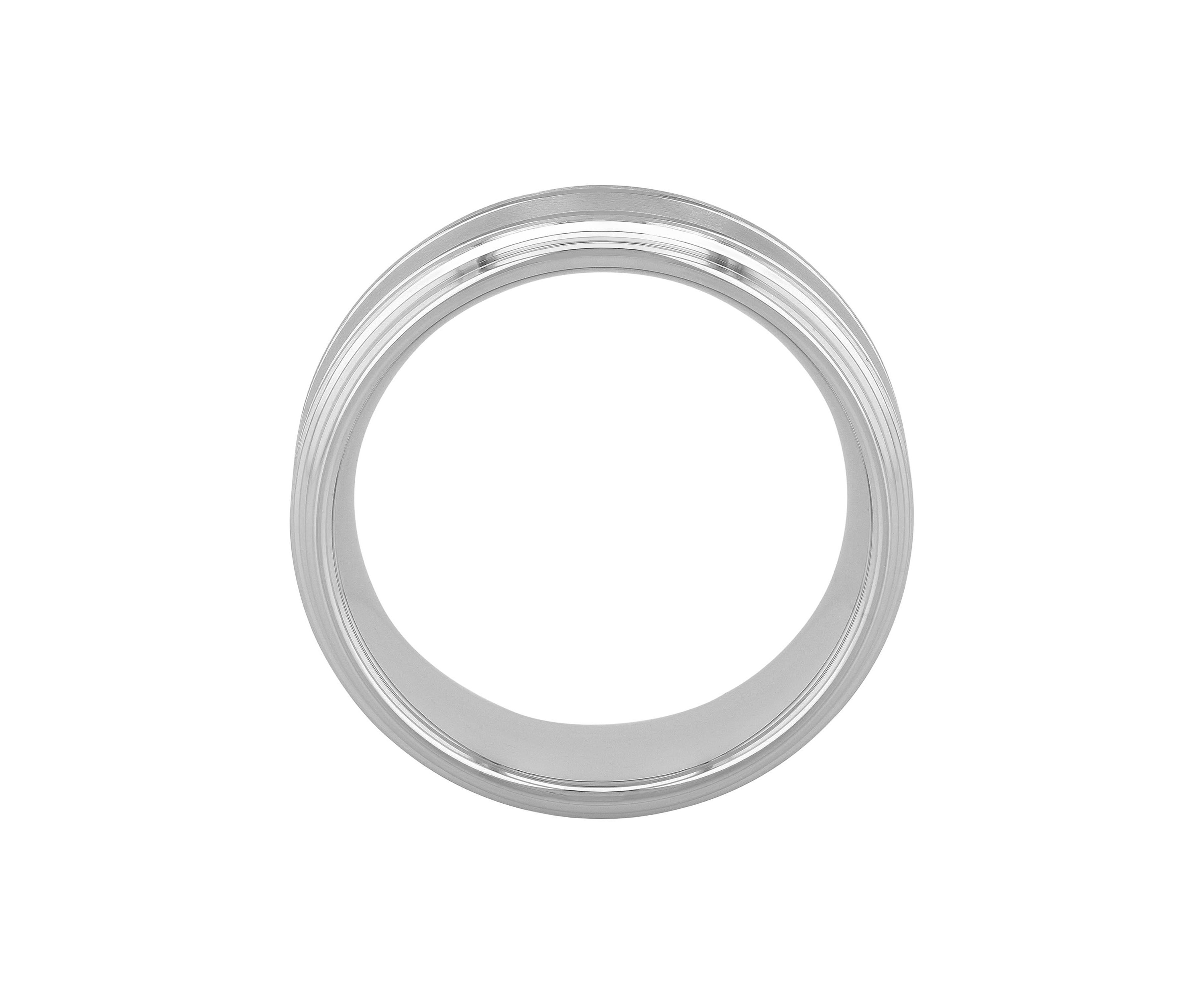 Grooved 9mm Band in Tungsten