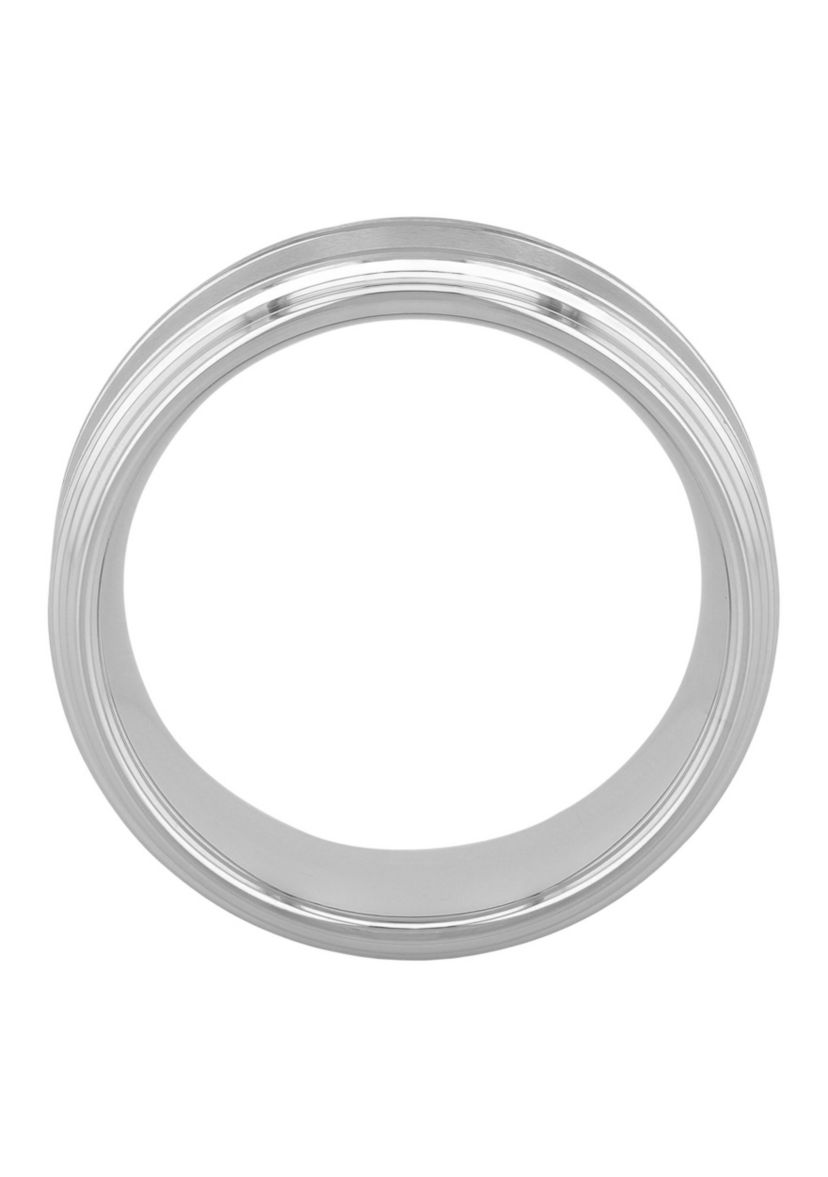 Grooved 9mm Band in Tungsten