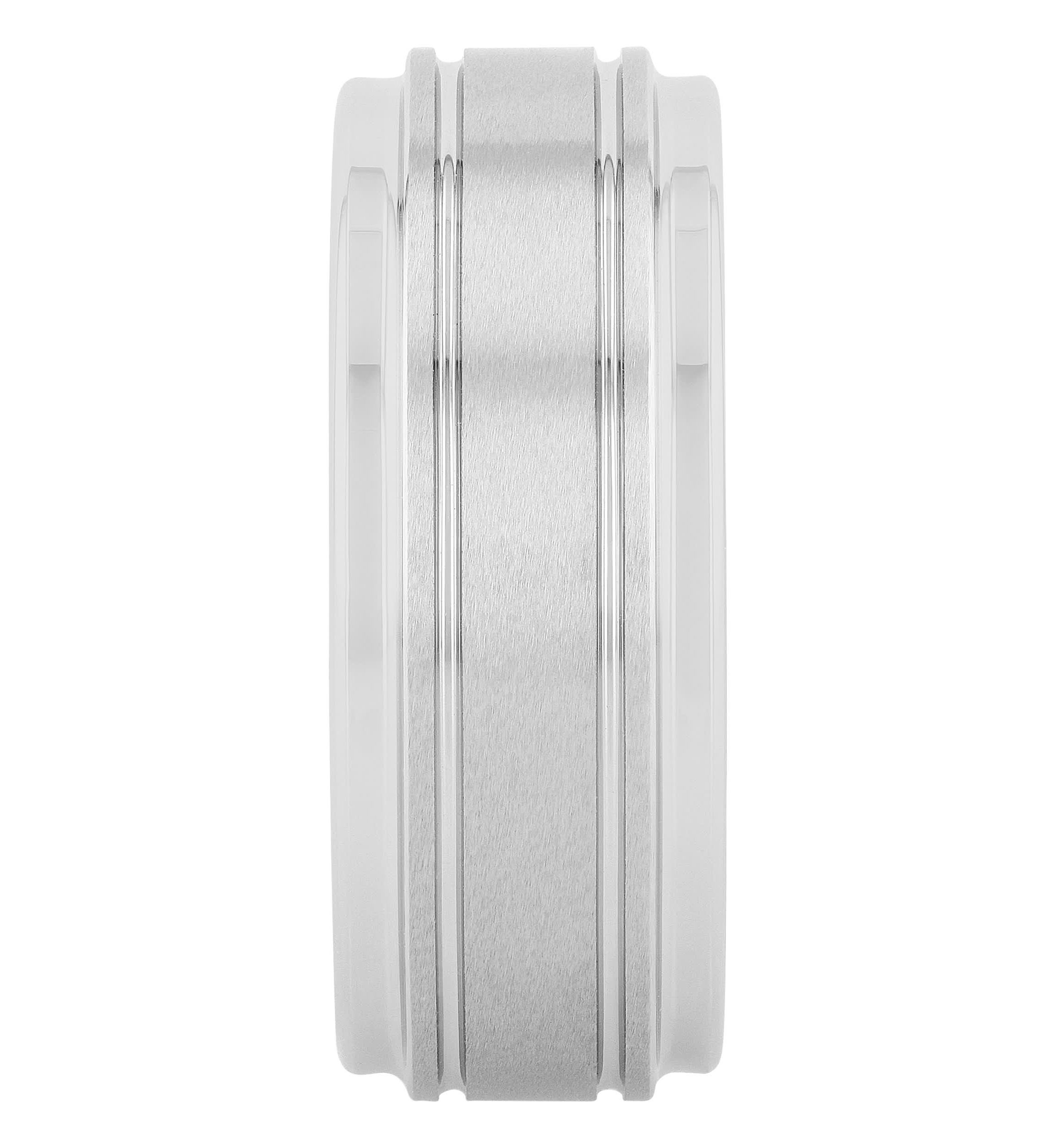 Grooved 9mm Band in Tungsten