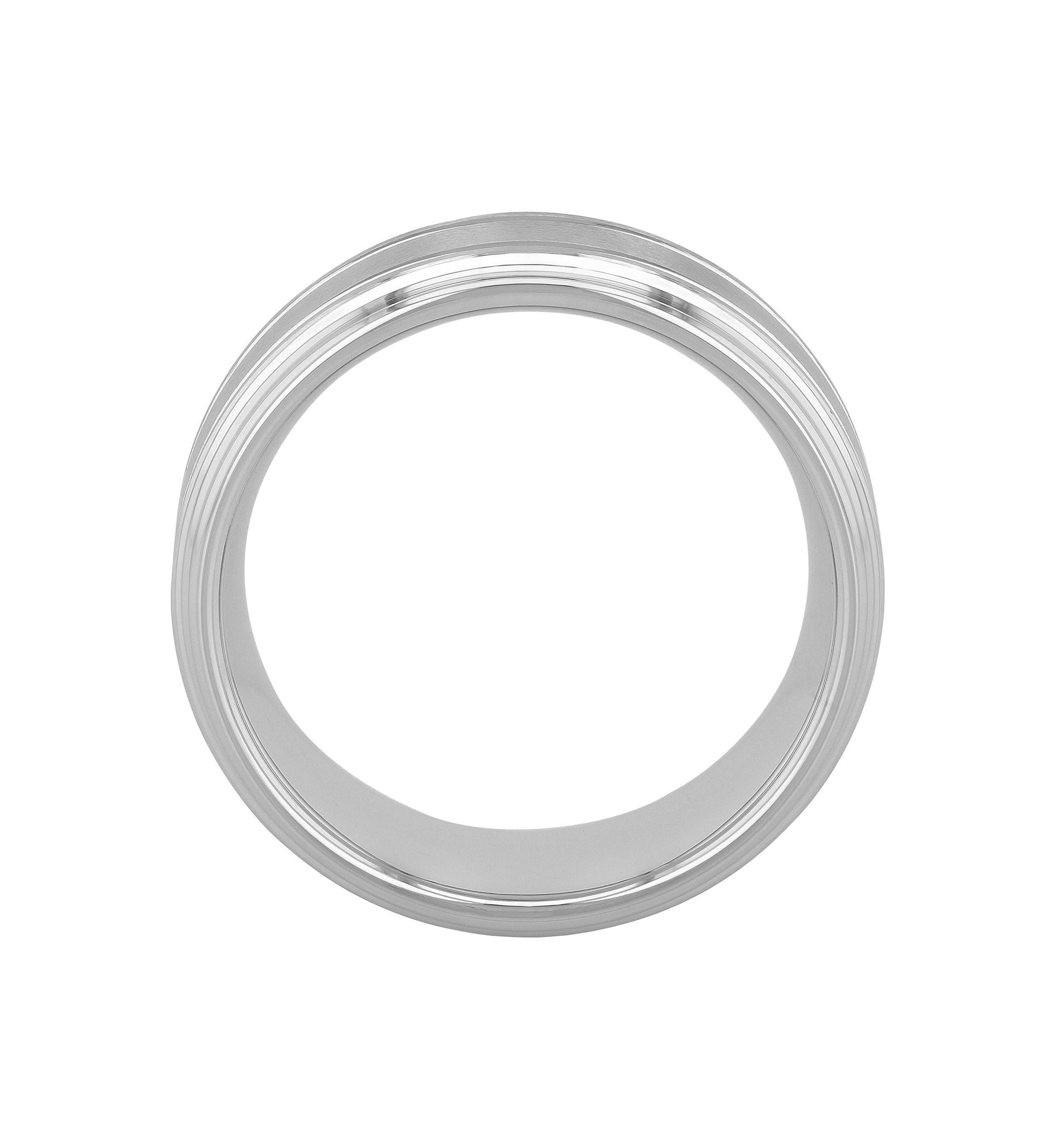 Grooved 9mm Band in Tungsten