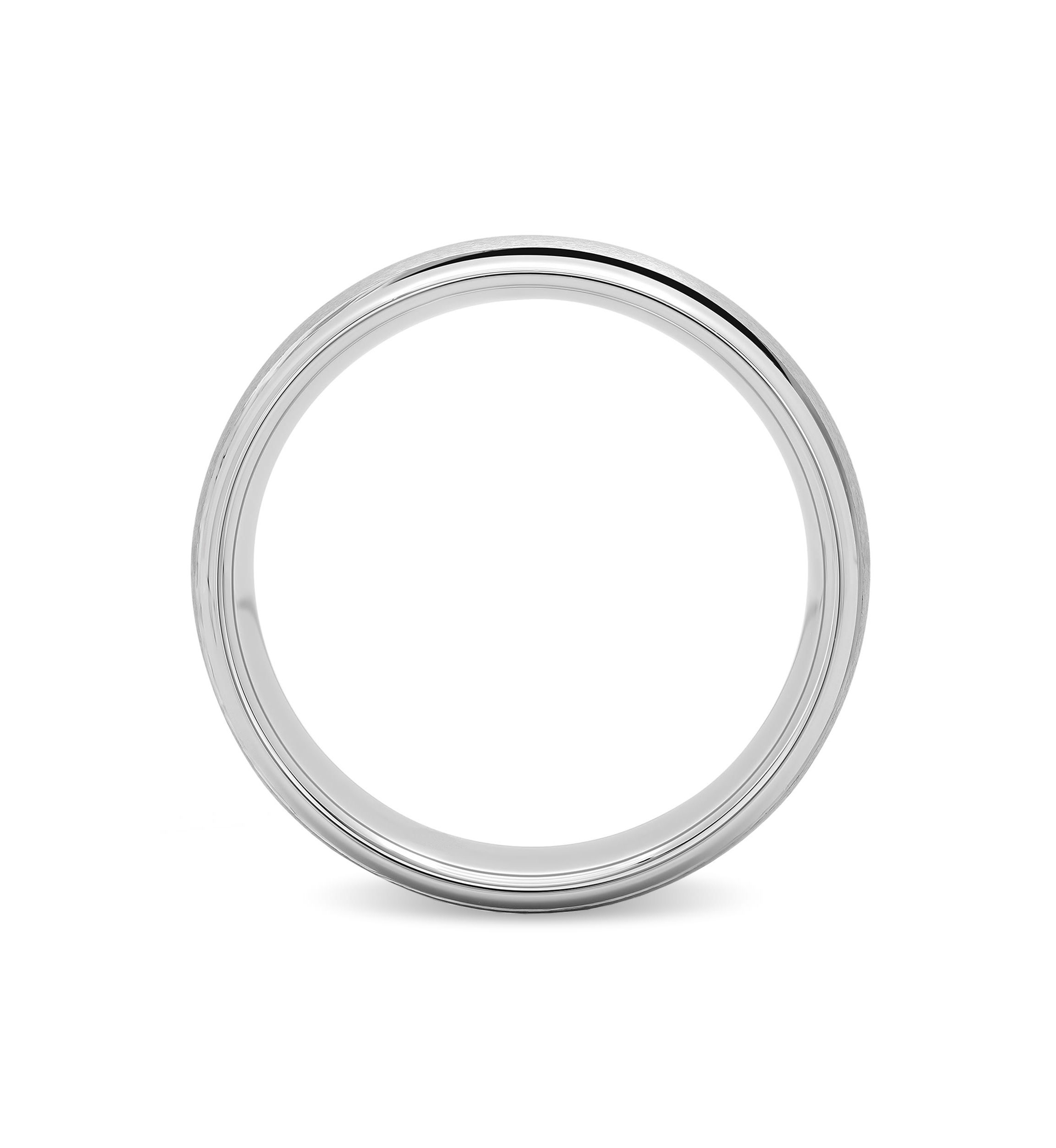 Grooved 6mm Band in Two-Tone Tungsten