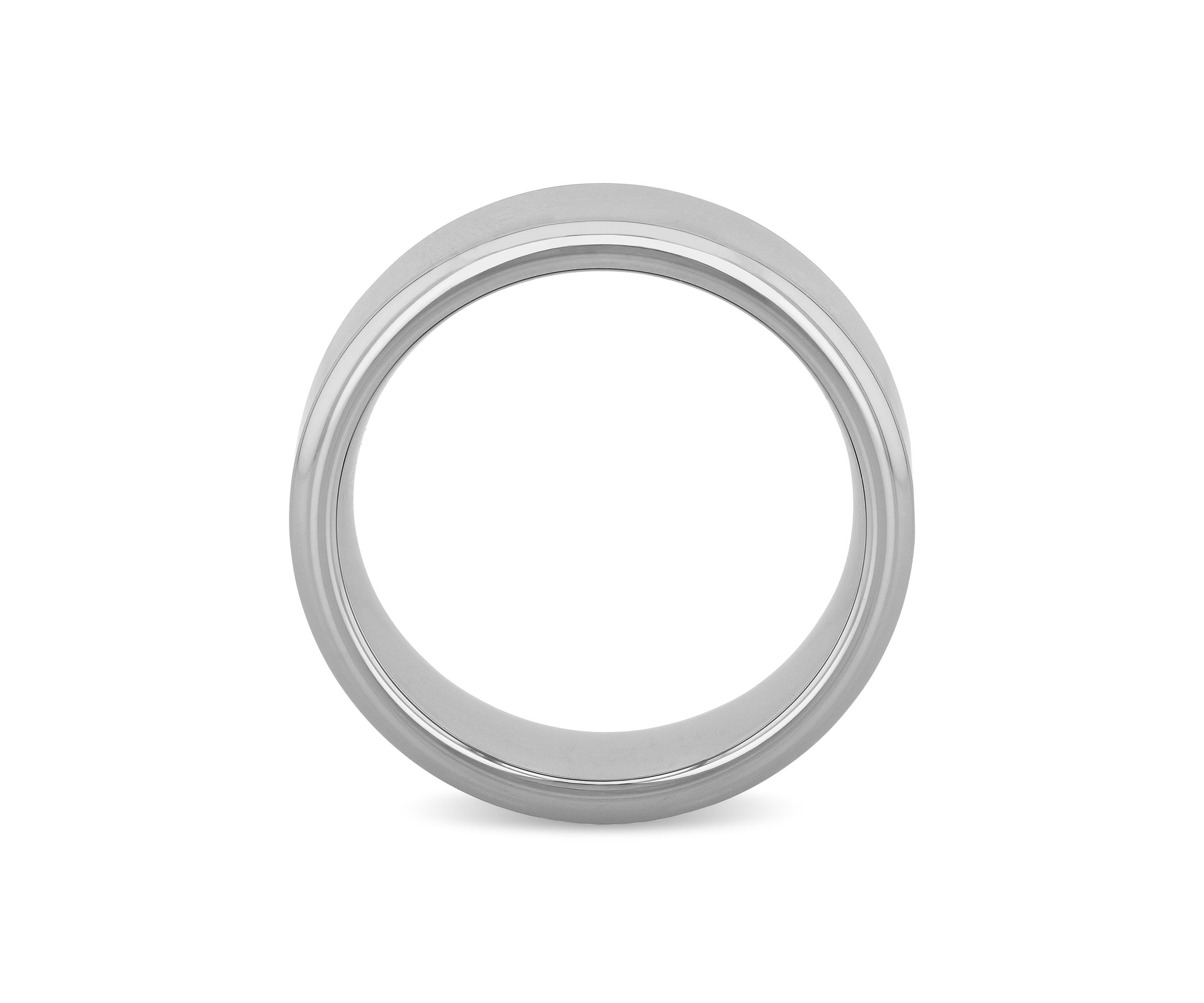 High Polish 8mm Band in Tungsten
