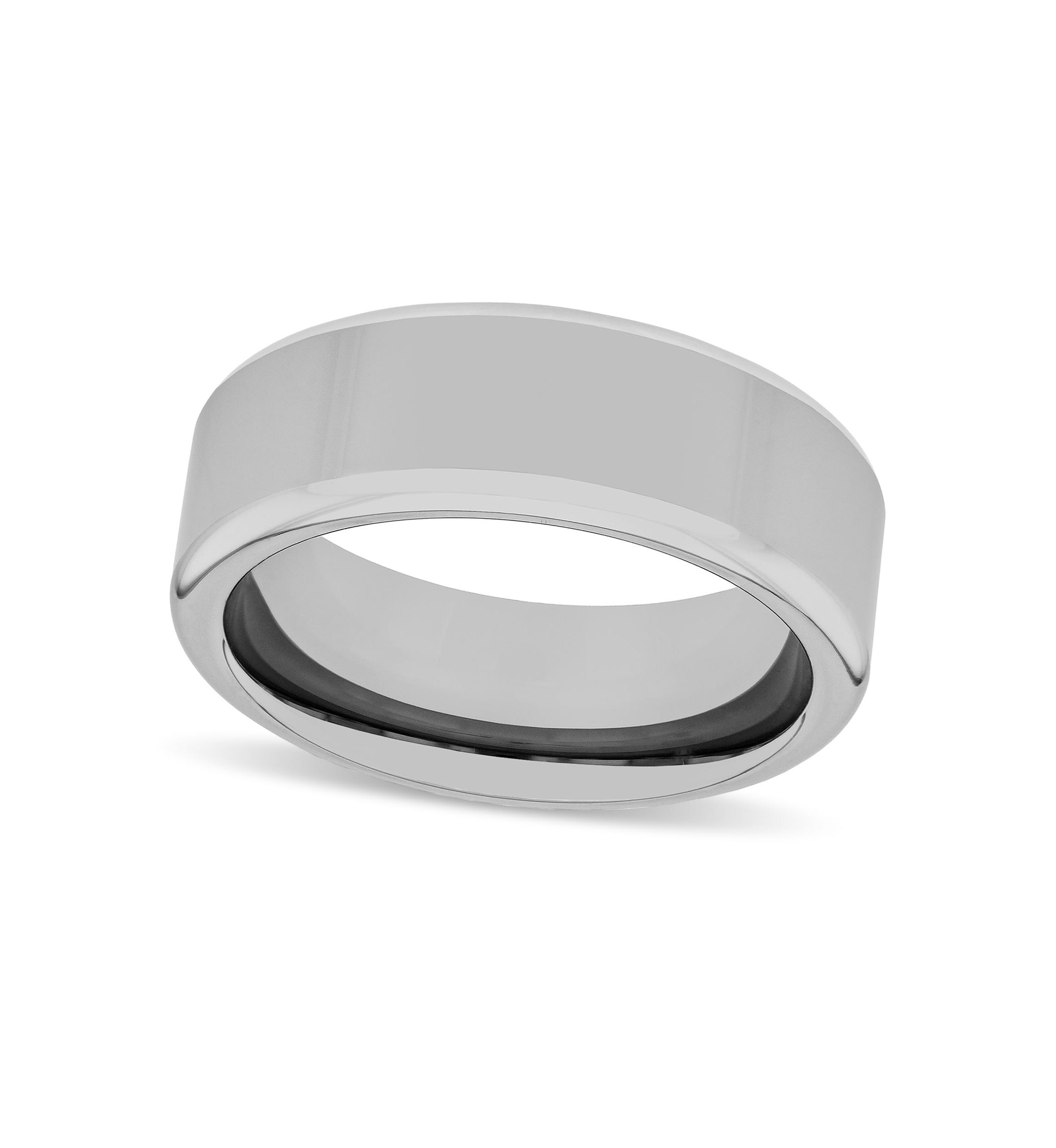 High Polish 8mm Band in Tungsten