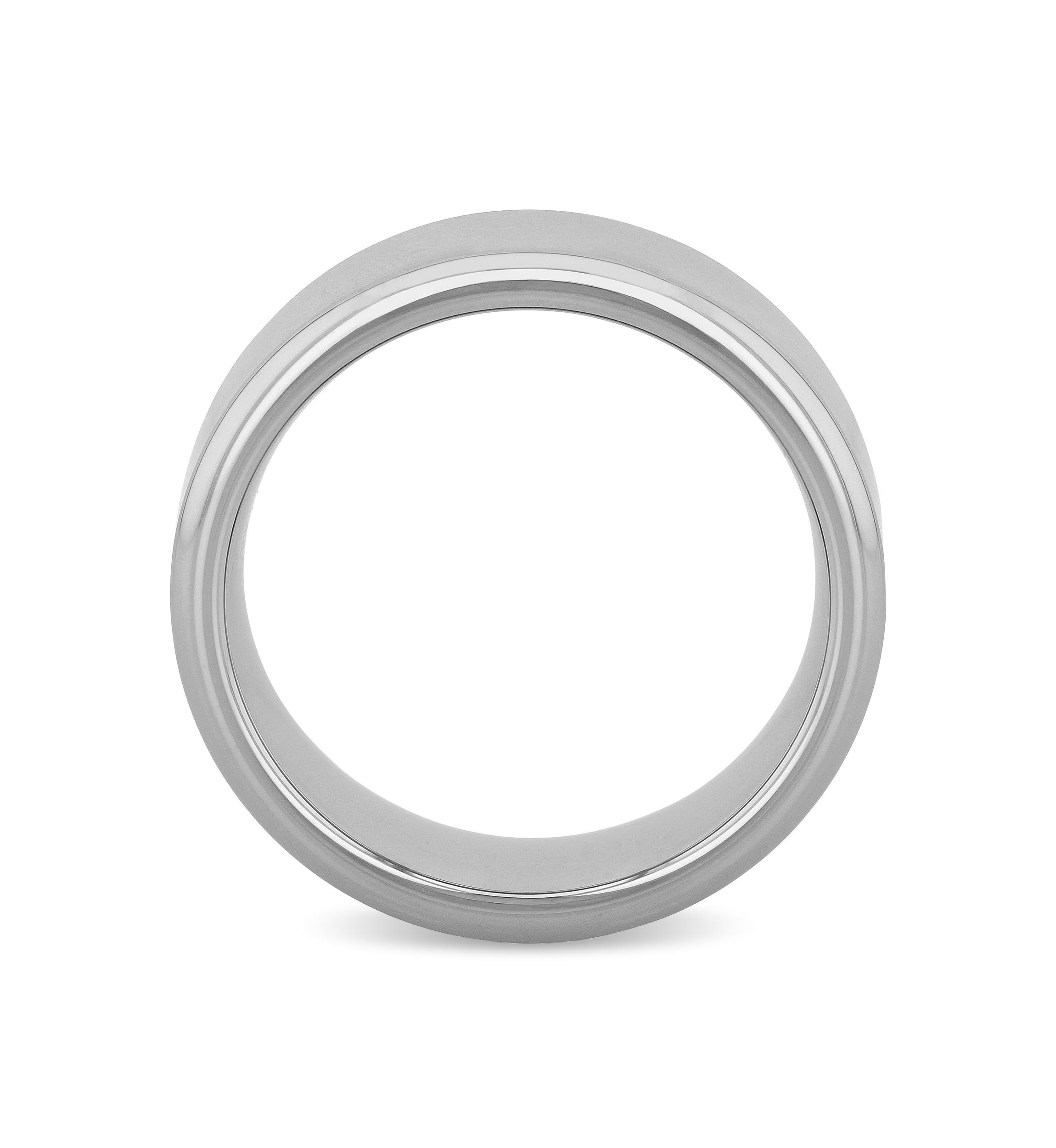 High Polish 8mm Band in Tungsten