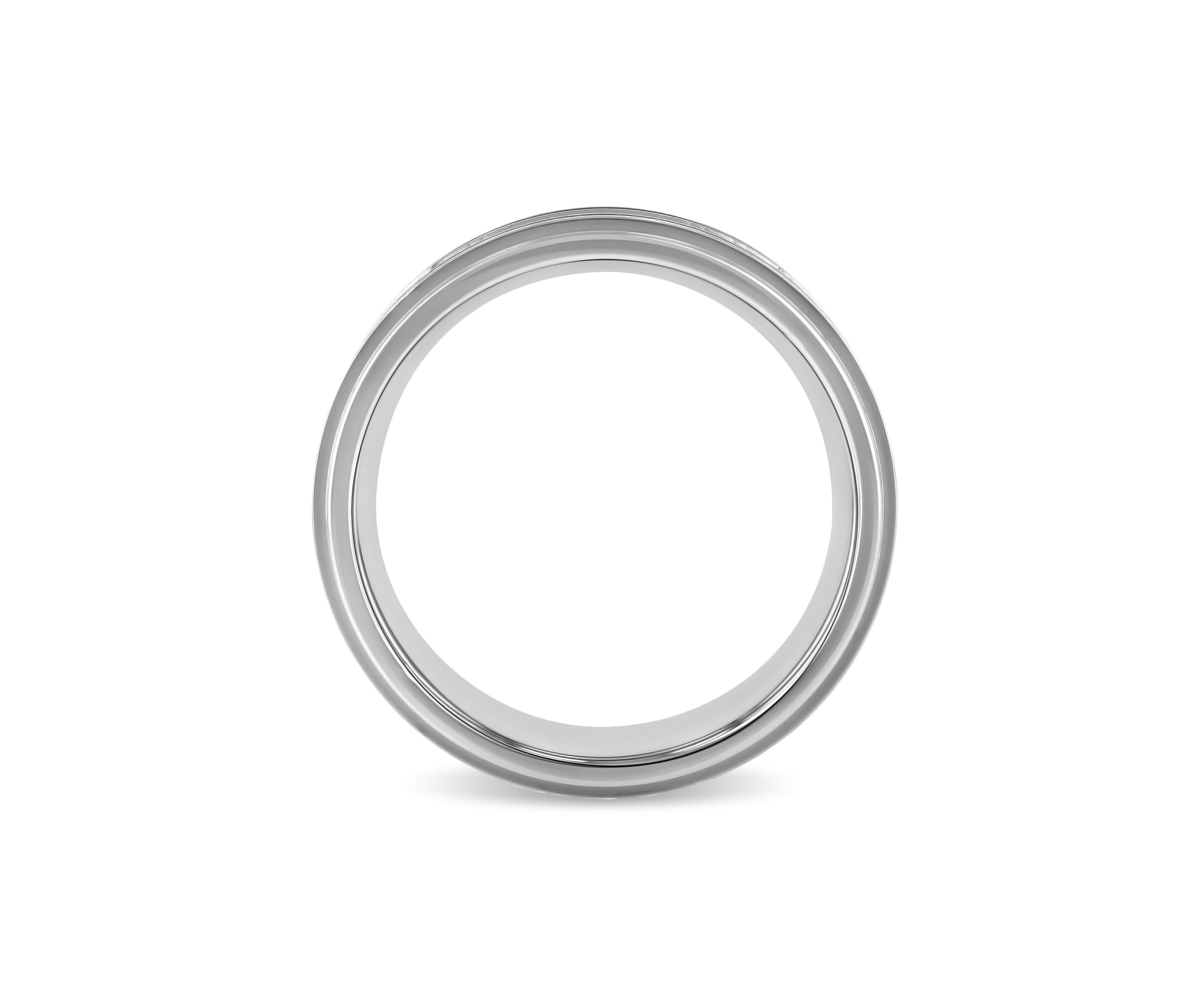 0.15 c.t.t.w. Diamond Milgrain 8mm Step Edge Band in Two-tone Stainless Steel