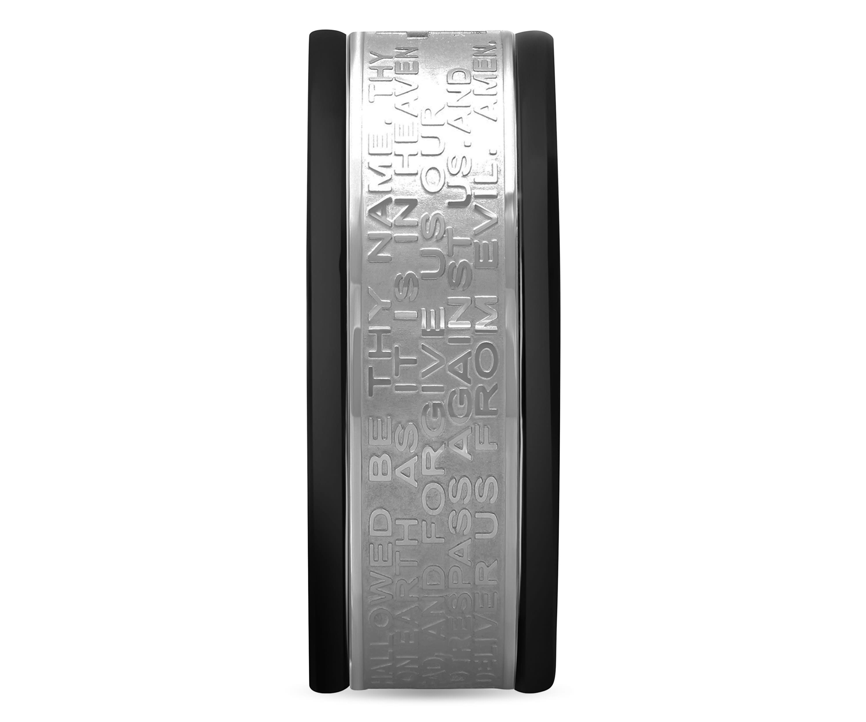 The Lords Prayer 9mm Band in Two-tone Stainless Steel