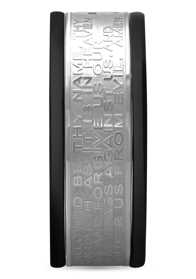 The Lords Prayer 9mm Band in Two-tone Stainless Steel