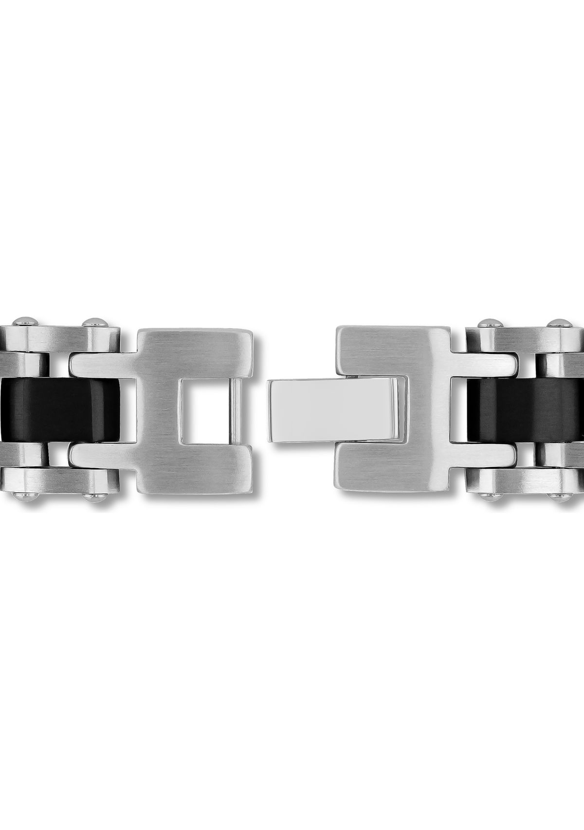 1/4 ct. t.w. Blue Diamond Link Bracelet in Two-Tone Stainless Steel