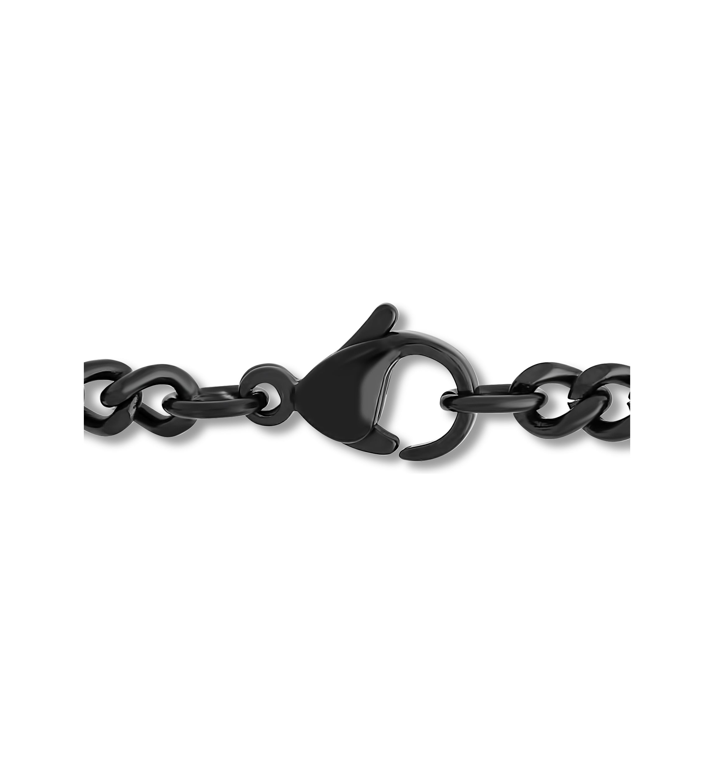 Camo Inlay Dog Tag Pendant Necklace in Black Stainless Steel