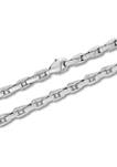 Horseshoe Link Chain Necklace in Stainless Steel