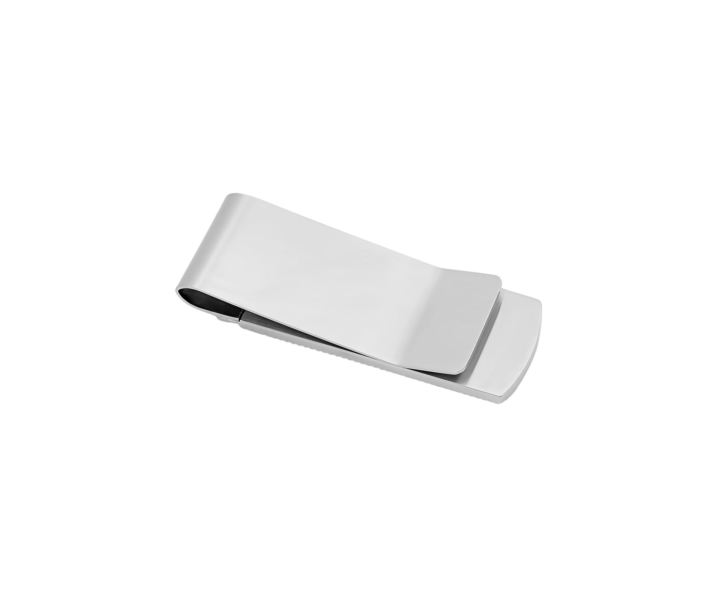  1/10 ct. t.w. Diamond Accent Zipper Edge Money Clip in Stainless Steel