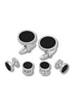 Tuxedo Studs and Cufflinks Set in Stainless Steel