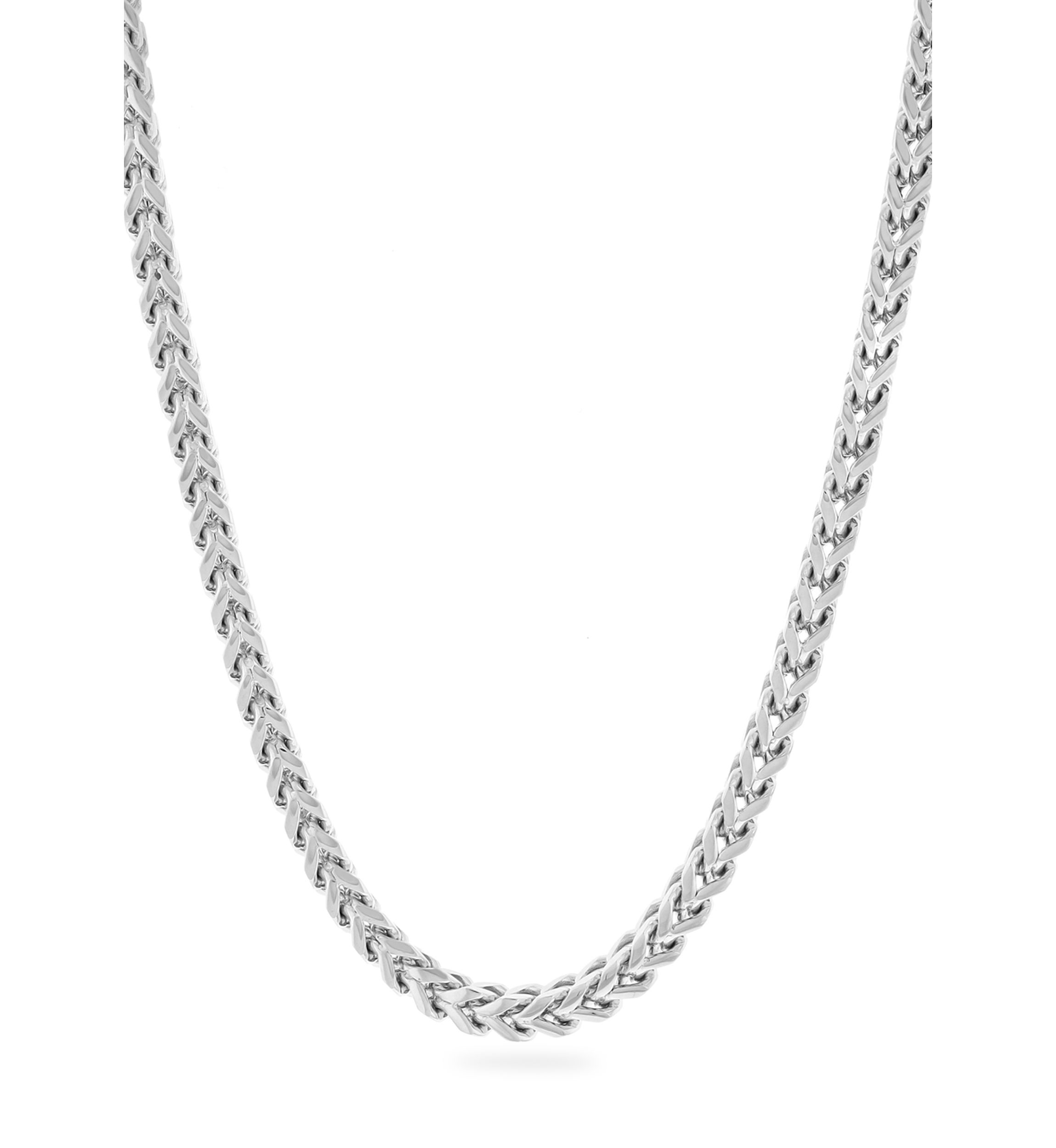 Franco Link Chain Bracelet and Necklace Set in Stainless Steel