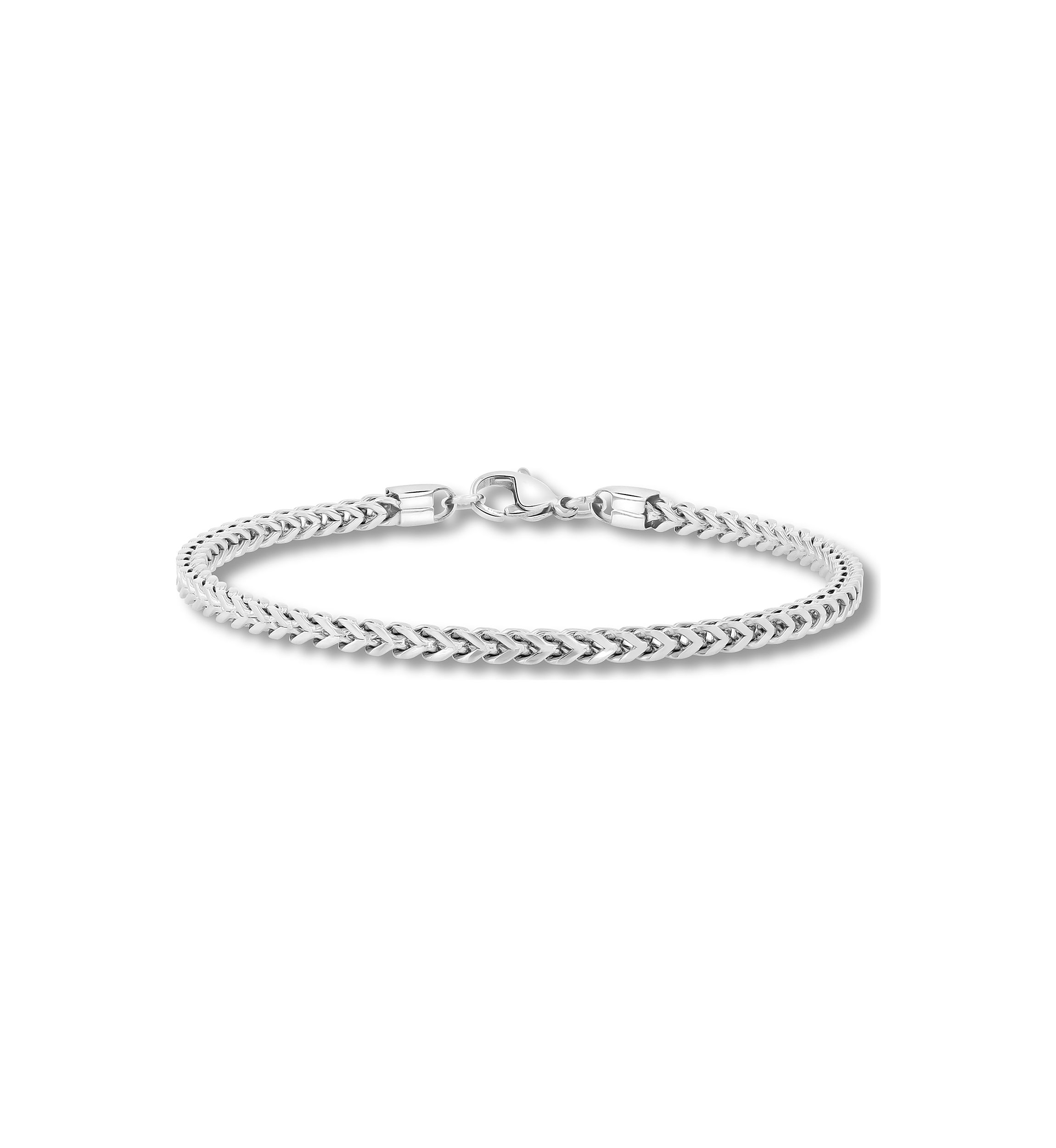 Franco Link Chain Bracelet and Necklace Set in Stainless Steel