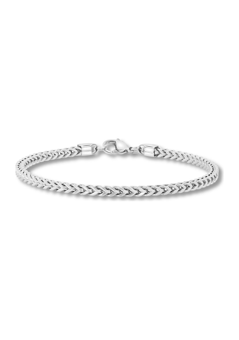 Franco Link Chain Bracelet and Necklace Set in Stainless Steel