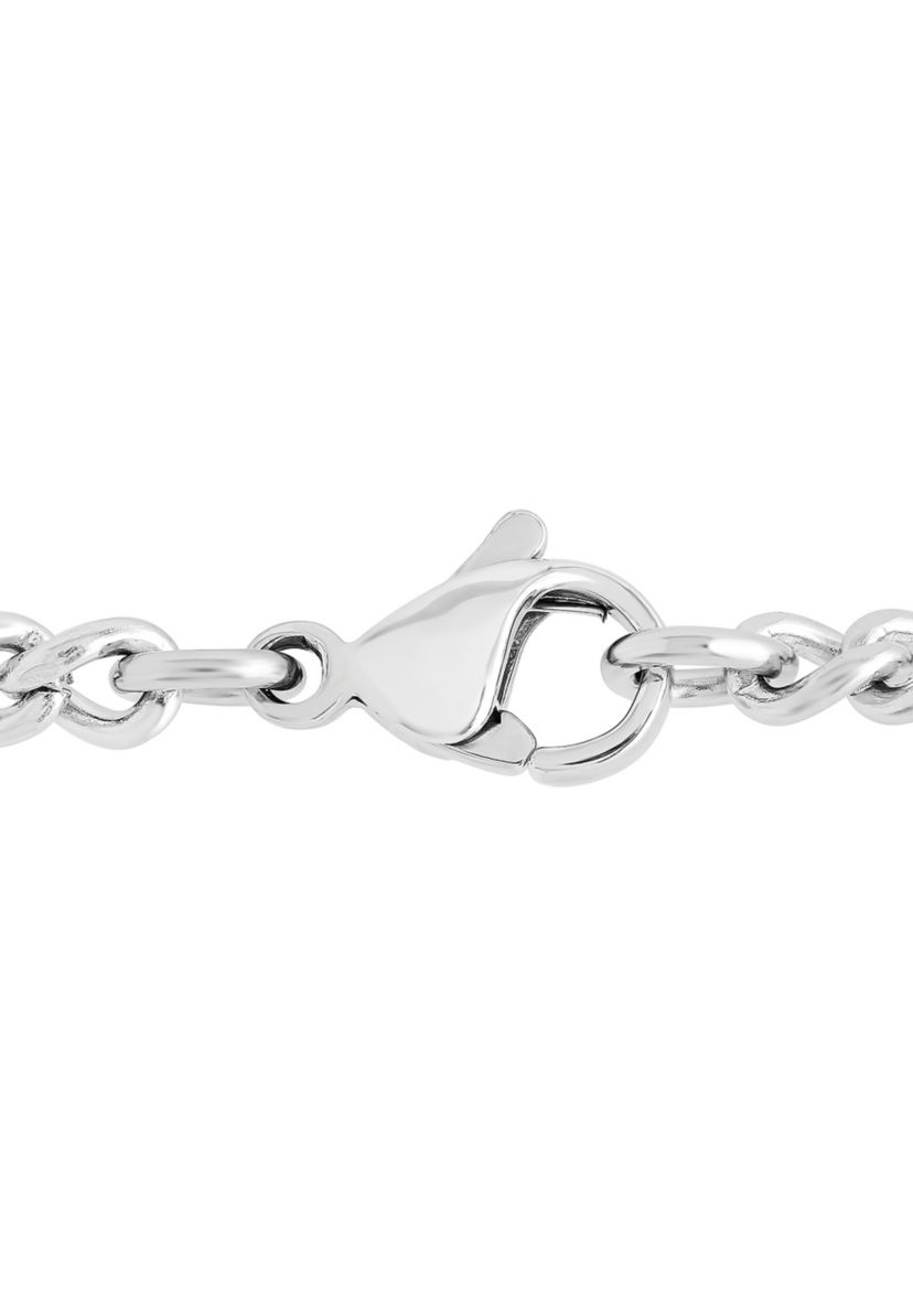 Crucifix Pendant in Two-Tone Stainless Steel