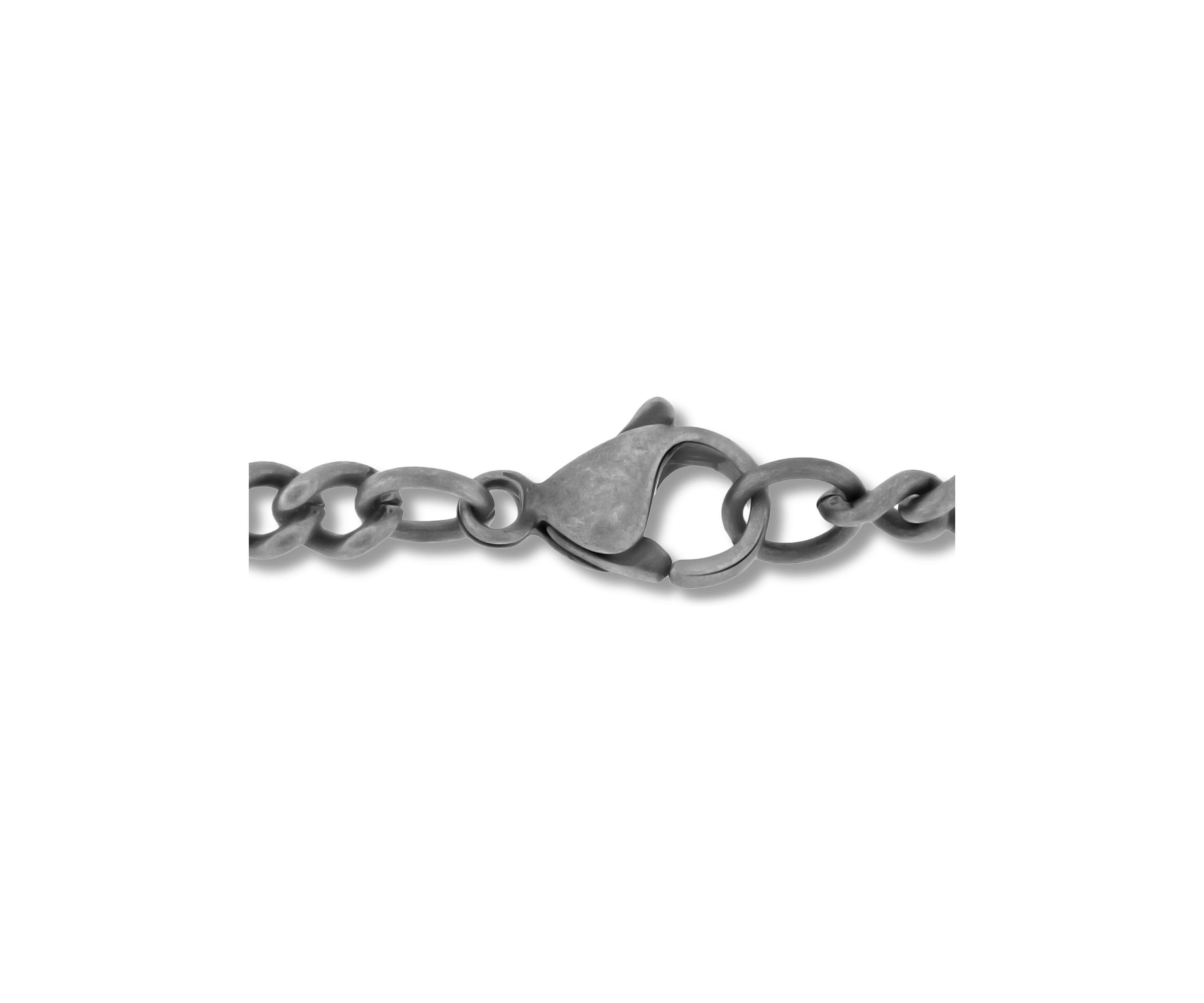 Antique Cross Pendant Necklace in Gunmetal Stainless Steel