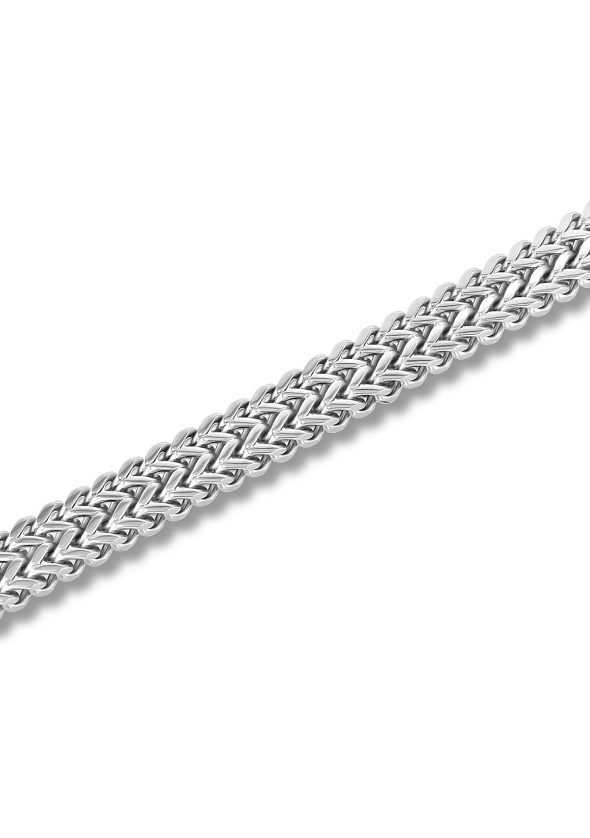 Double Lions Head Franco Chain Bracelet in Stainless Steel