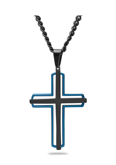 Belk & Co. Contemporary Cross Pendant Necklace in