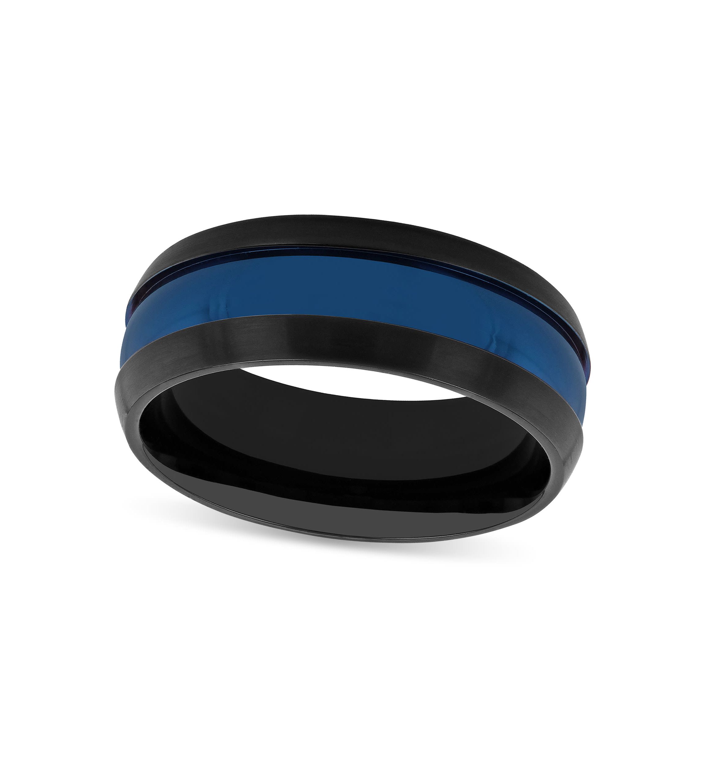 Stripe 8mm Band in Two-Tone Stainless Steel