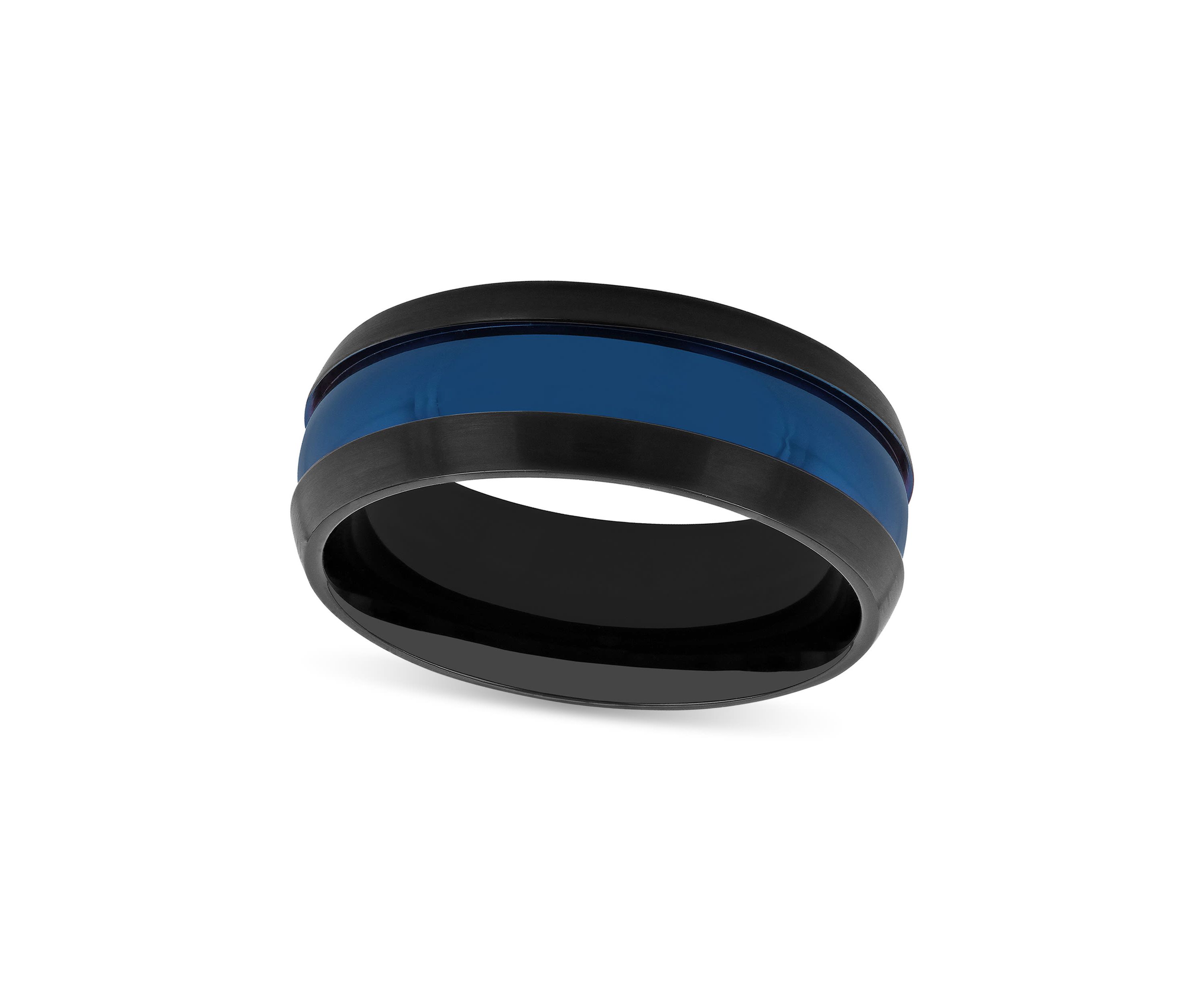 Stripe 8mm Band in Two-Tone Stainless Steel
