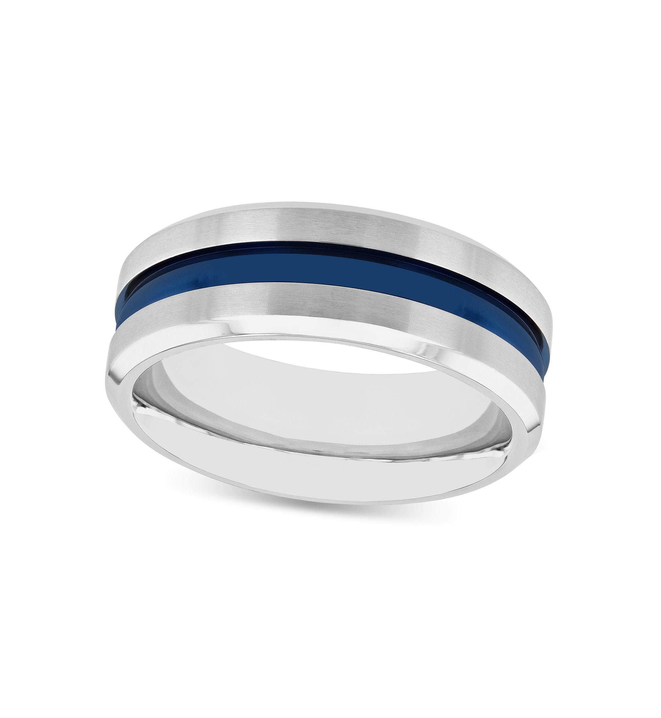 Stripe 8mm Band in Two-tone Stainless Steel