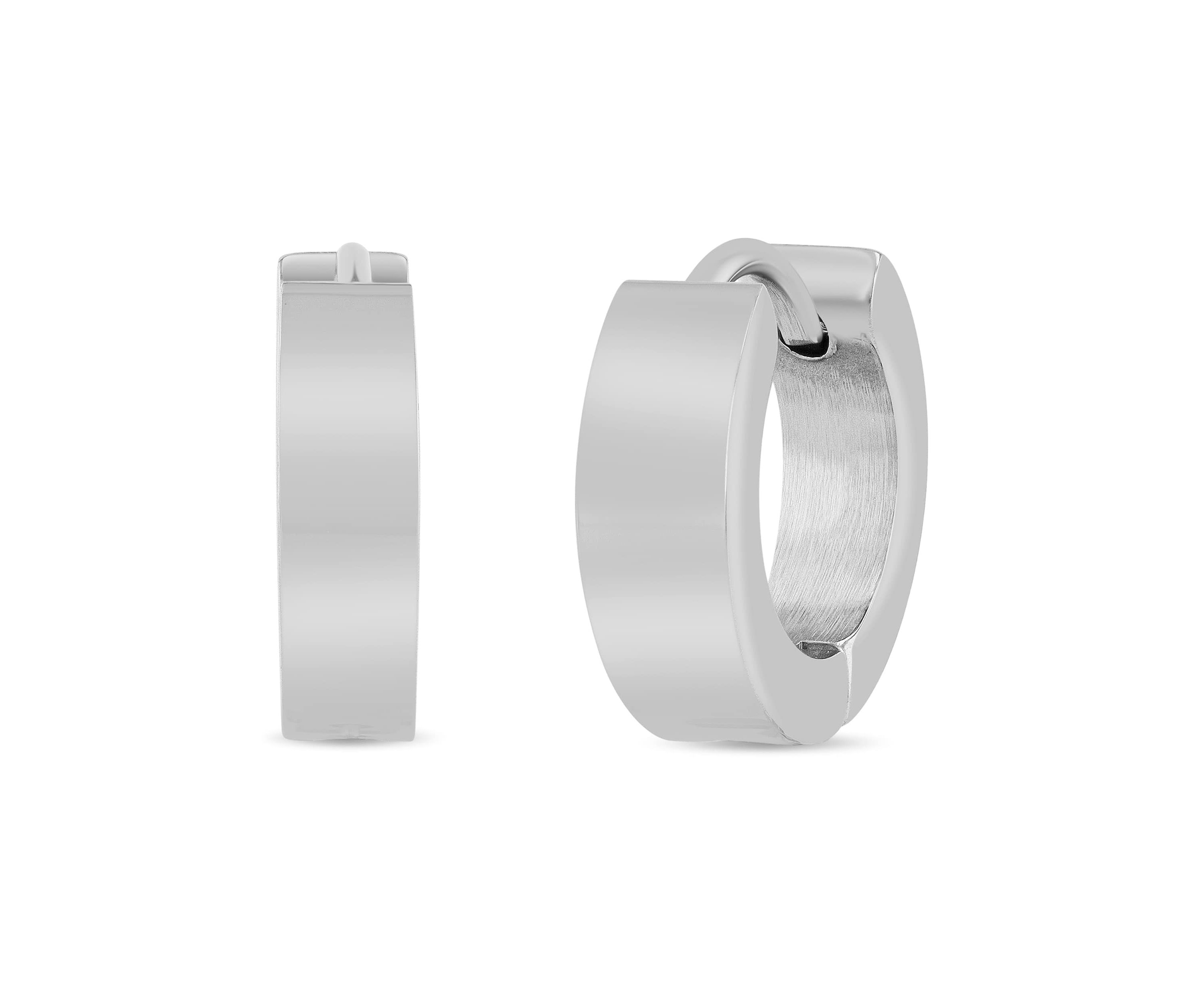 Stainless Steel 3 Pair Earring Set with Black Finish