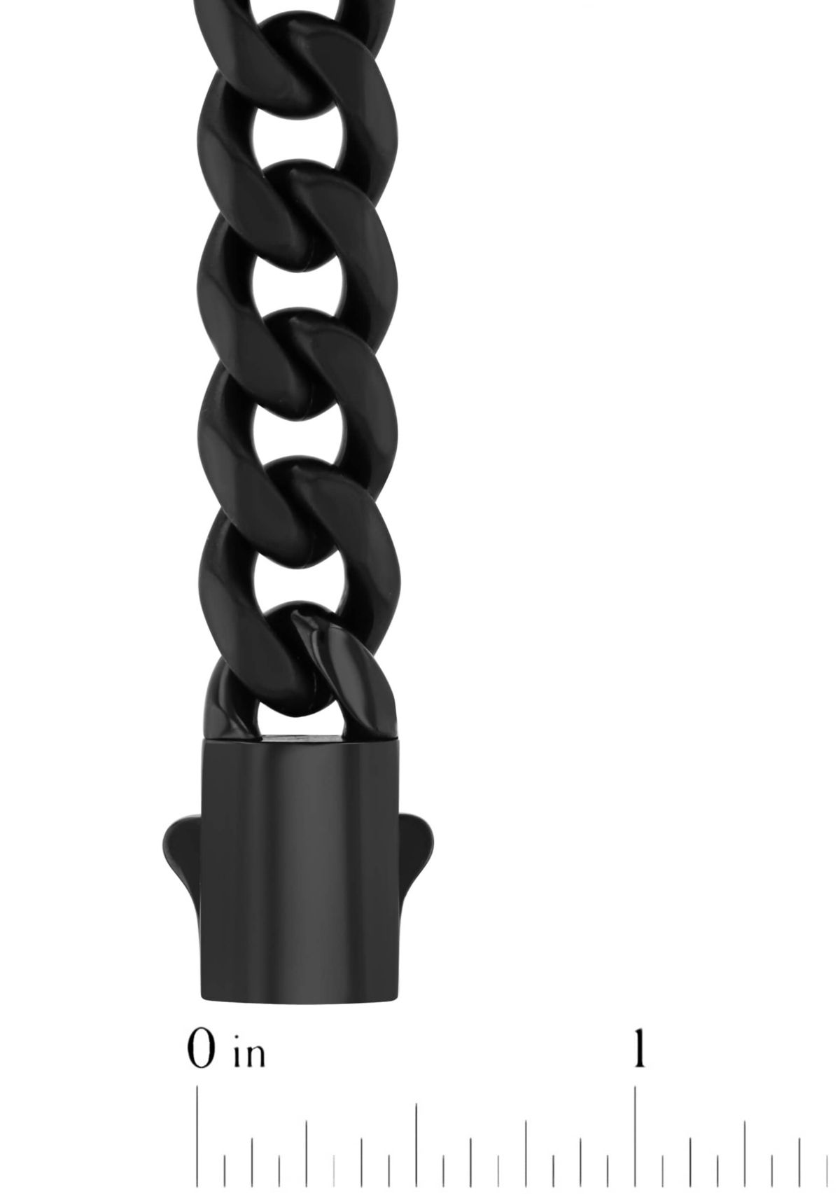 Stainless Steel Black Finish Square Station Link Bracelet