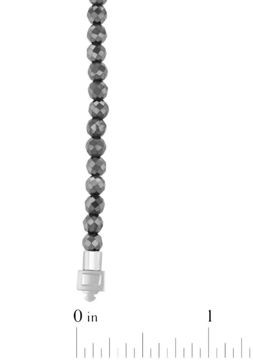 Stainless Steel Hematite Briolette Bracelet